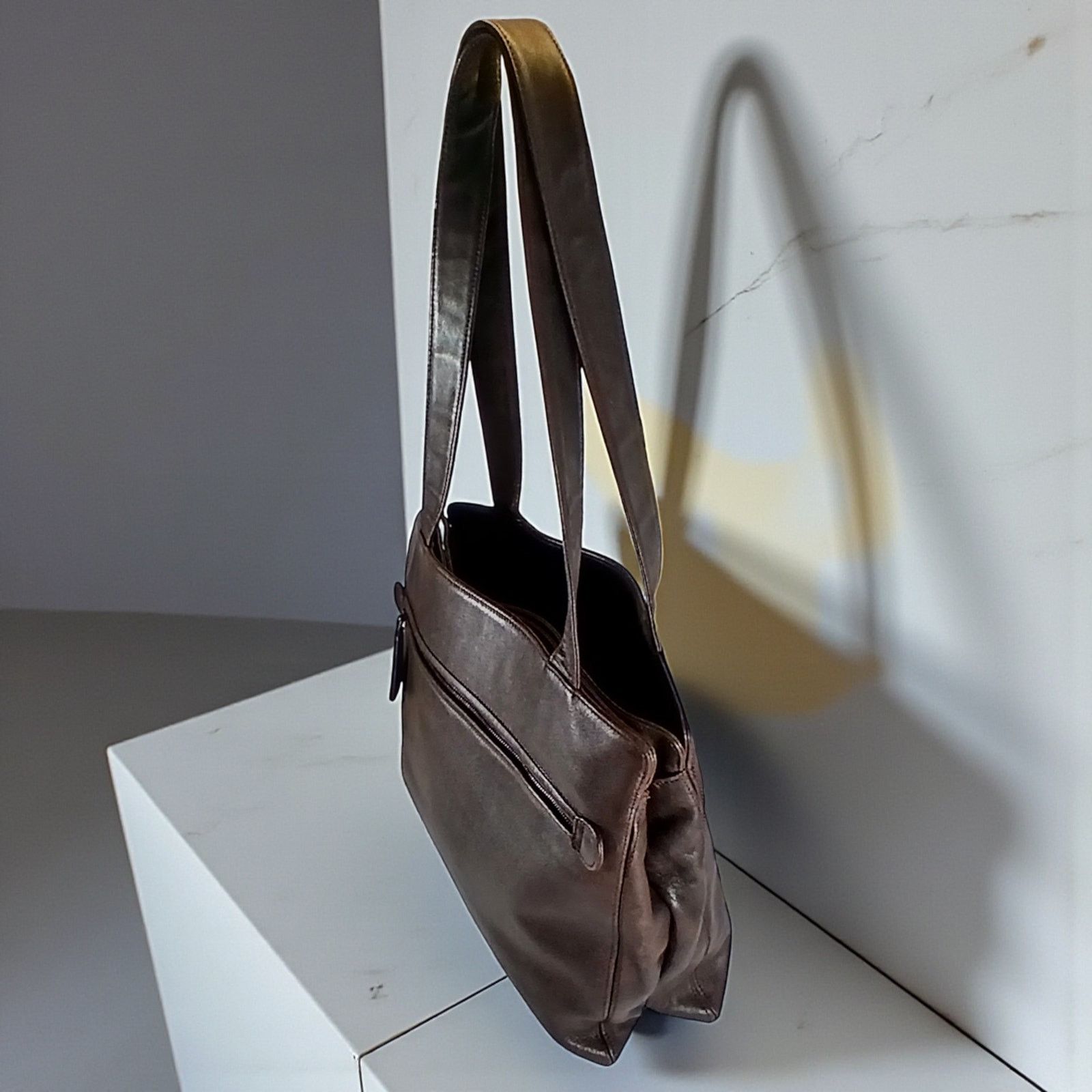 Chanel CHANEL Brown Coco Mark Lambskin Leather Tote Business Bag Size ONE SIZE - 20 Thumbnail