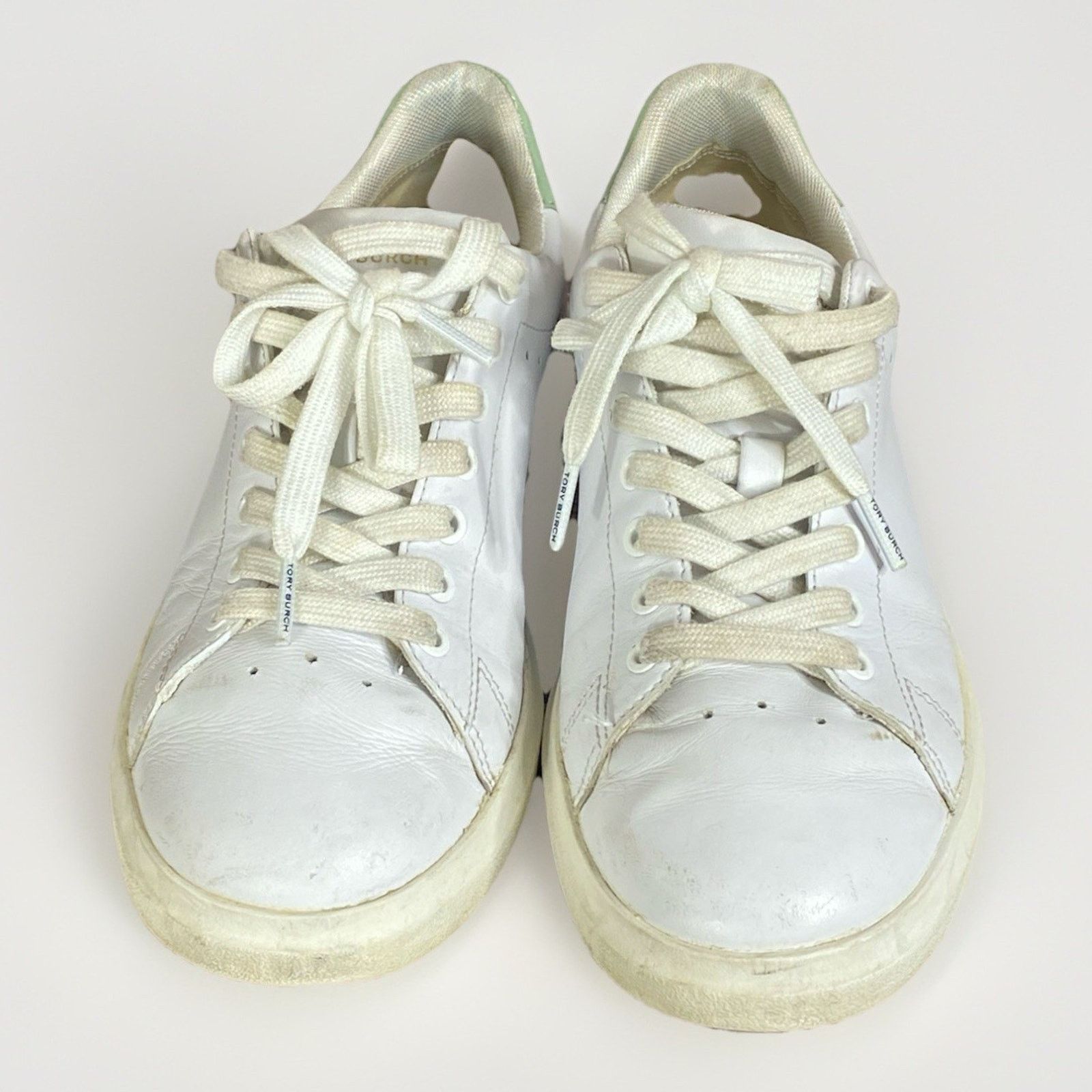 Tory Burch Tory Burch 82776 Howell Court Sneaker White Leather 7 Size US 7 / IT 37 - 3 Thumbnail