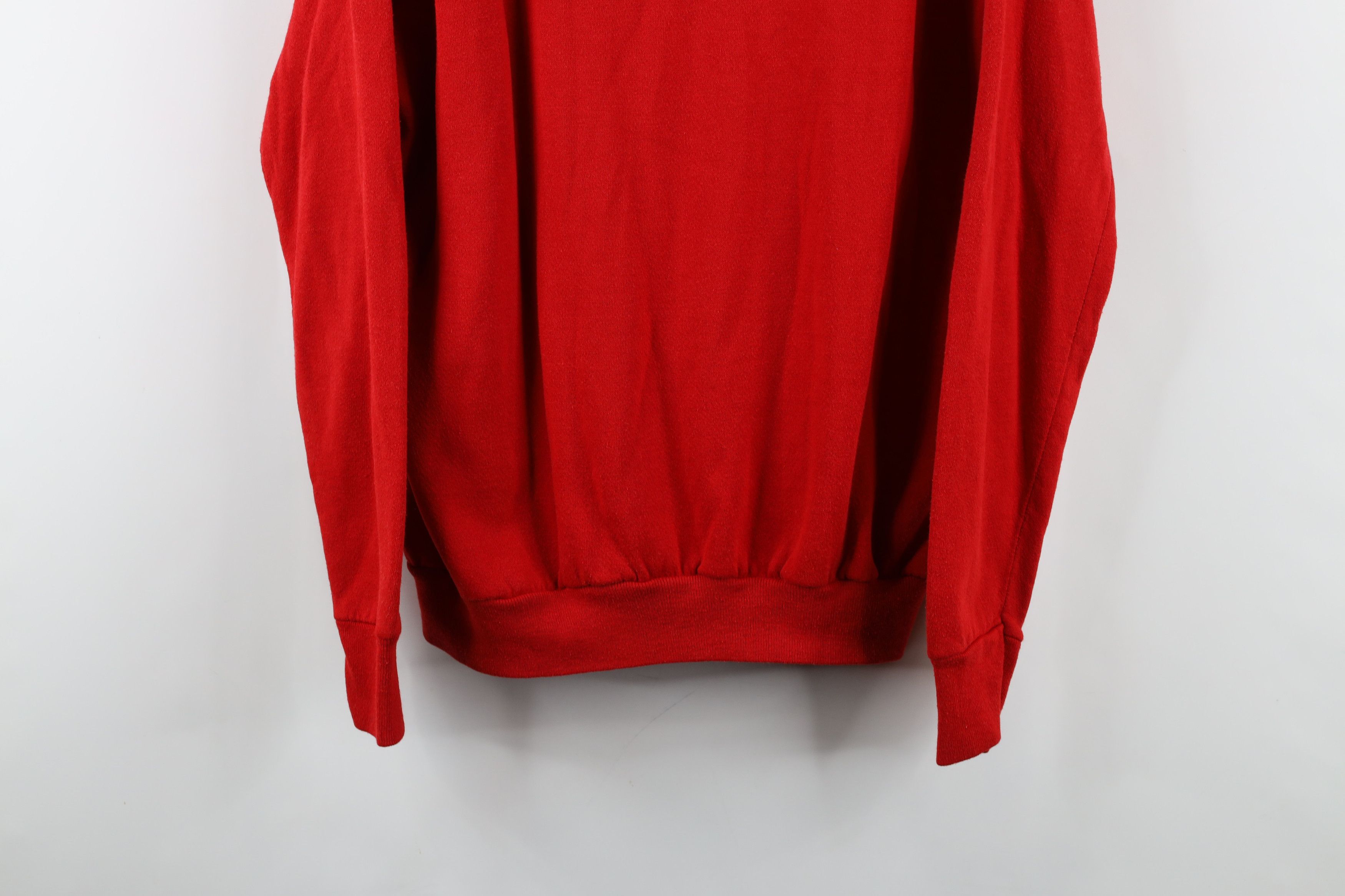 Vintage Vintage 70s 80s Streetwear Blank Raglan Sweatshirt Red USA Size XL / US 12-14 / IT 48-50 - 3 Thumbnail