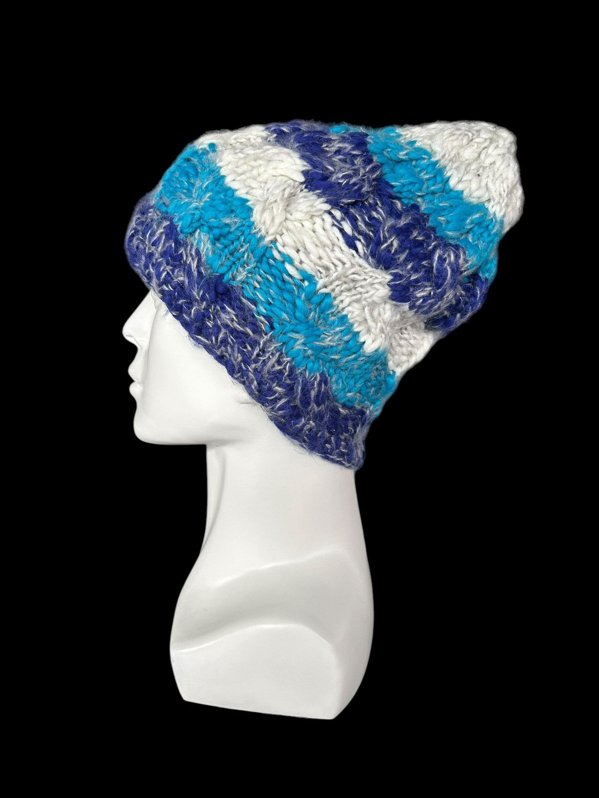 Japanese Brand × Kapital × Vintage Crochet Knitted Japanese Brand hairy Beanie Hats 🎌☠️☠️ Size ONE SIZE - 3 Thumbnail
