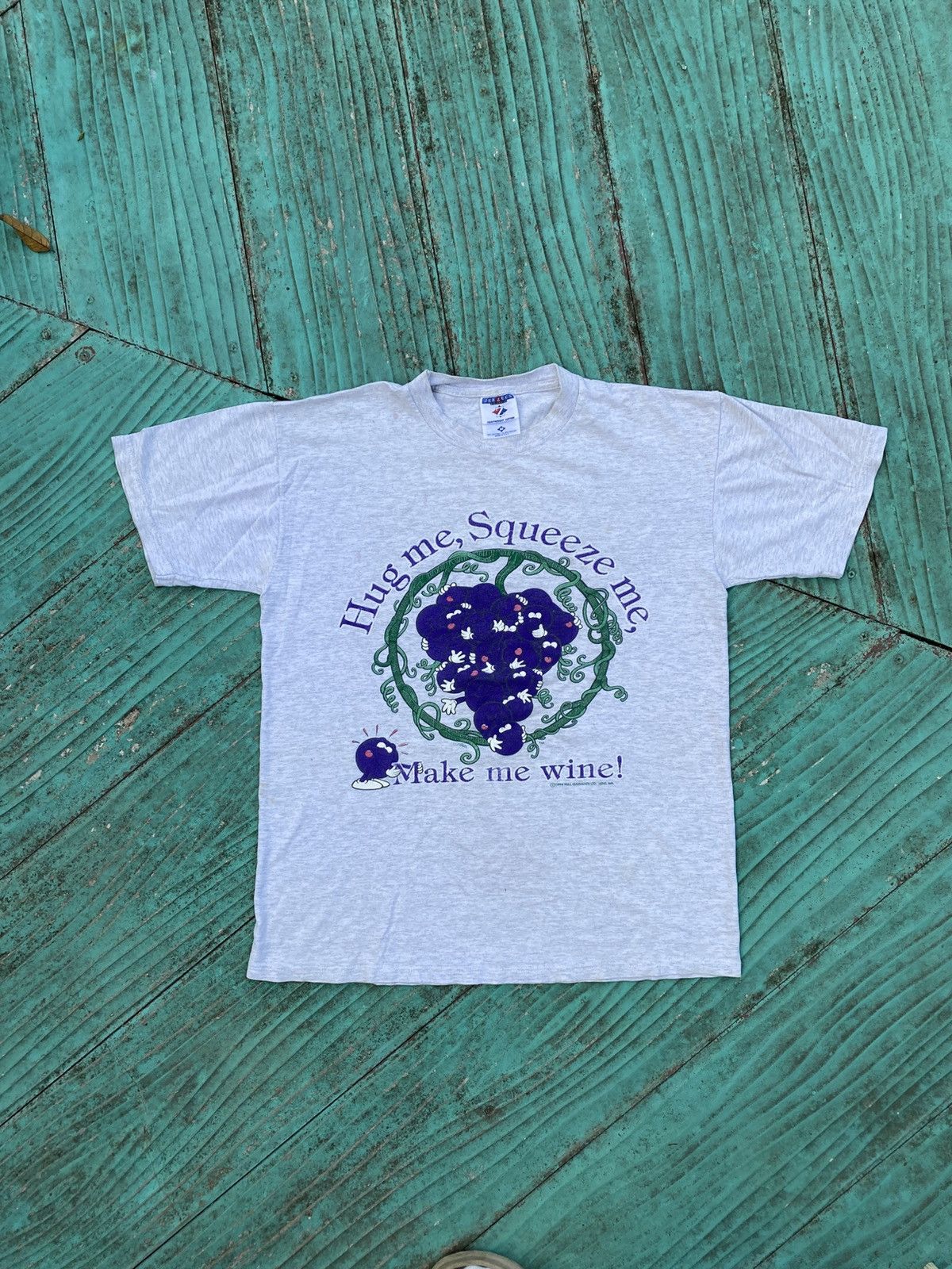 Jerzees Hug me squeeze me make me wine 1994 vintage Size US L / EU 52-54 / 3 - 1 Thumbnail