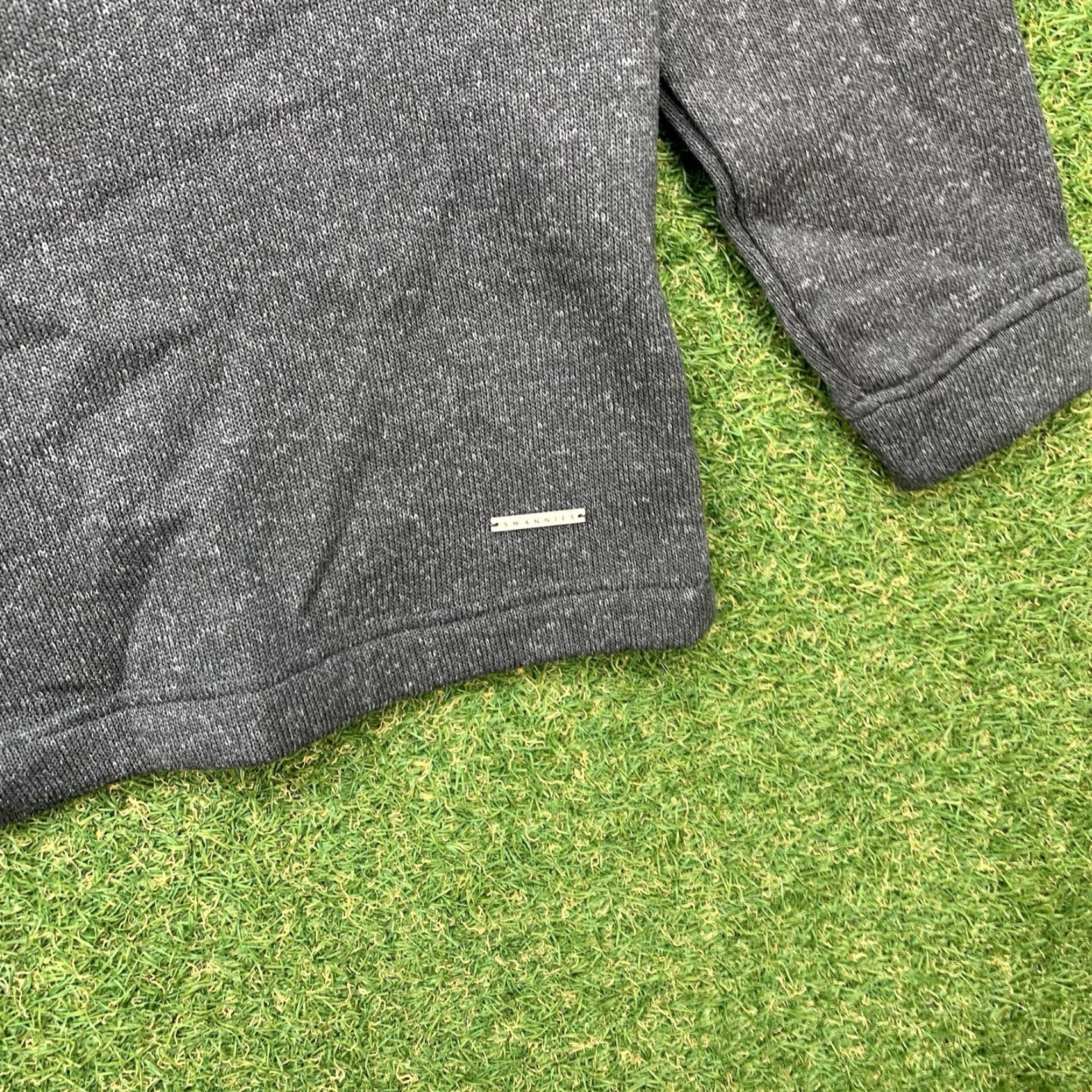 Vintage Swannies Sweatshirt Mens XL Grey Pullover Embroidered Logo Golf Henley Fleece Size US XL / EU 56 / 4 - 5 Thumbnail