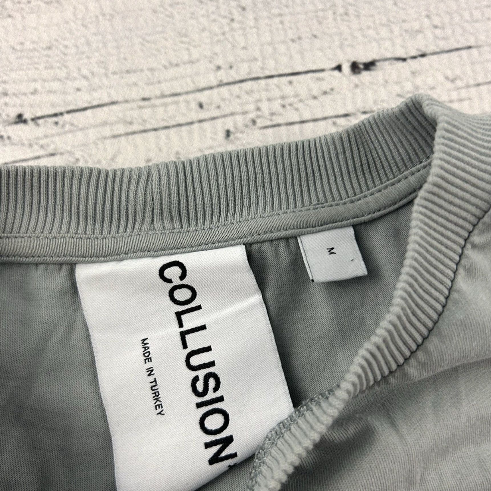 Vintage Collusion Short Sleeve T-Shirt Mens M Gray Made in Turkey Size US M / EU 48-50 / 2 - 3 Thumbnail