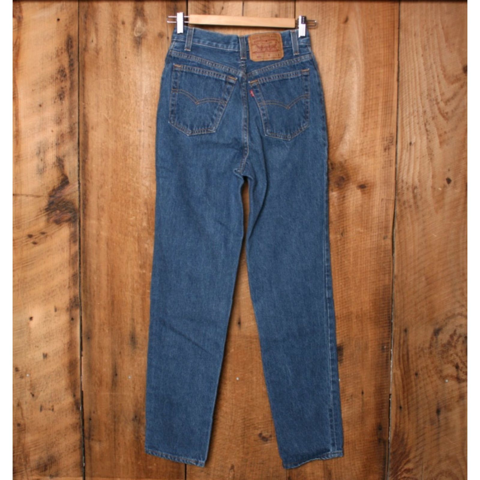 Levi's VINTAGE Levi's 501 Jeans Women 24x30 Blue Denim Cotton Regular Short 5 Button Seams 501 Model Womens Jeans Size 42" / US 20 - 3 Thumbnail