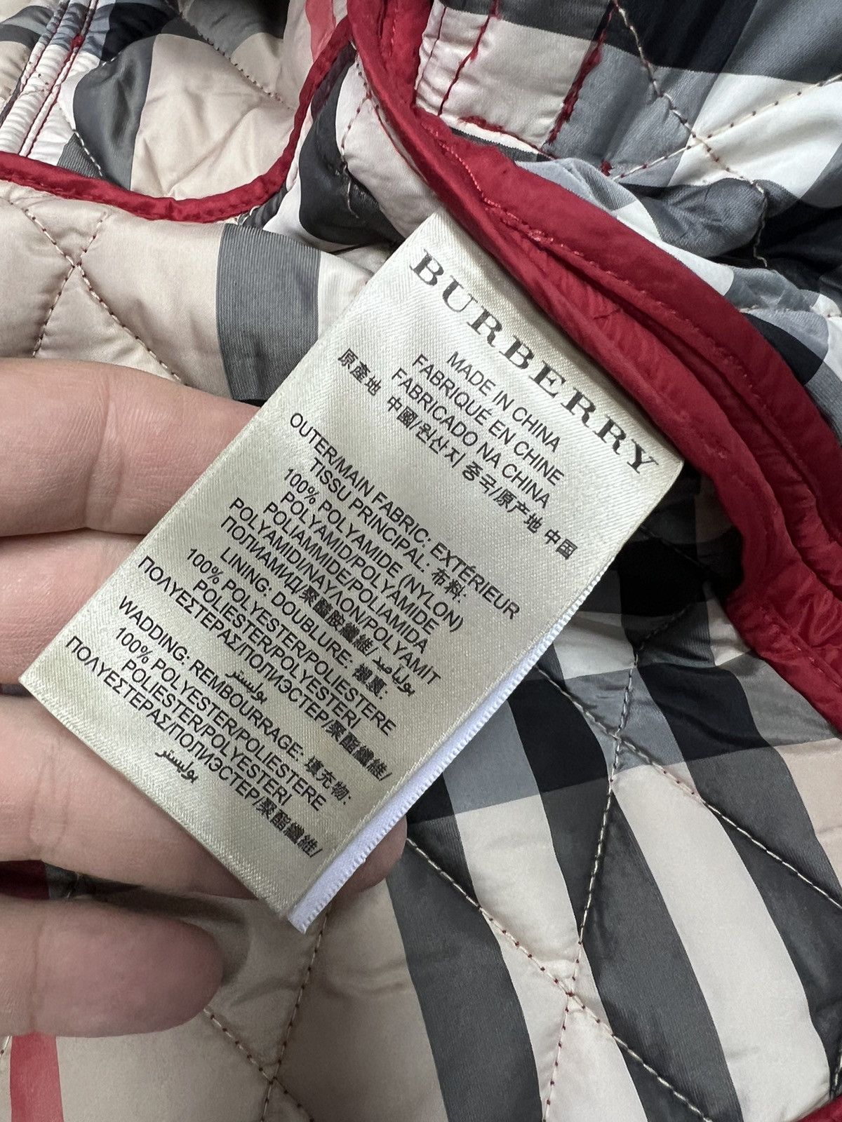 Burberry Burberry Burberrys Nova Check Quilted red Jacket Coat Size S / US 4 / IT 40 - 9 Thumbnail