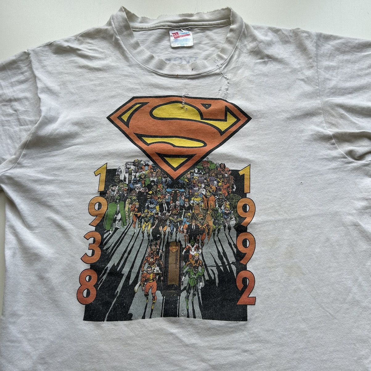 DC Comics × Vintage Vintage 90s Super Man Death DC Comics Graphic T Shirt Rare Size US M / EU 48-50 / 2 - 2 Thumbnail