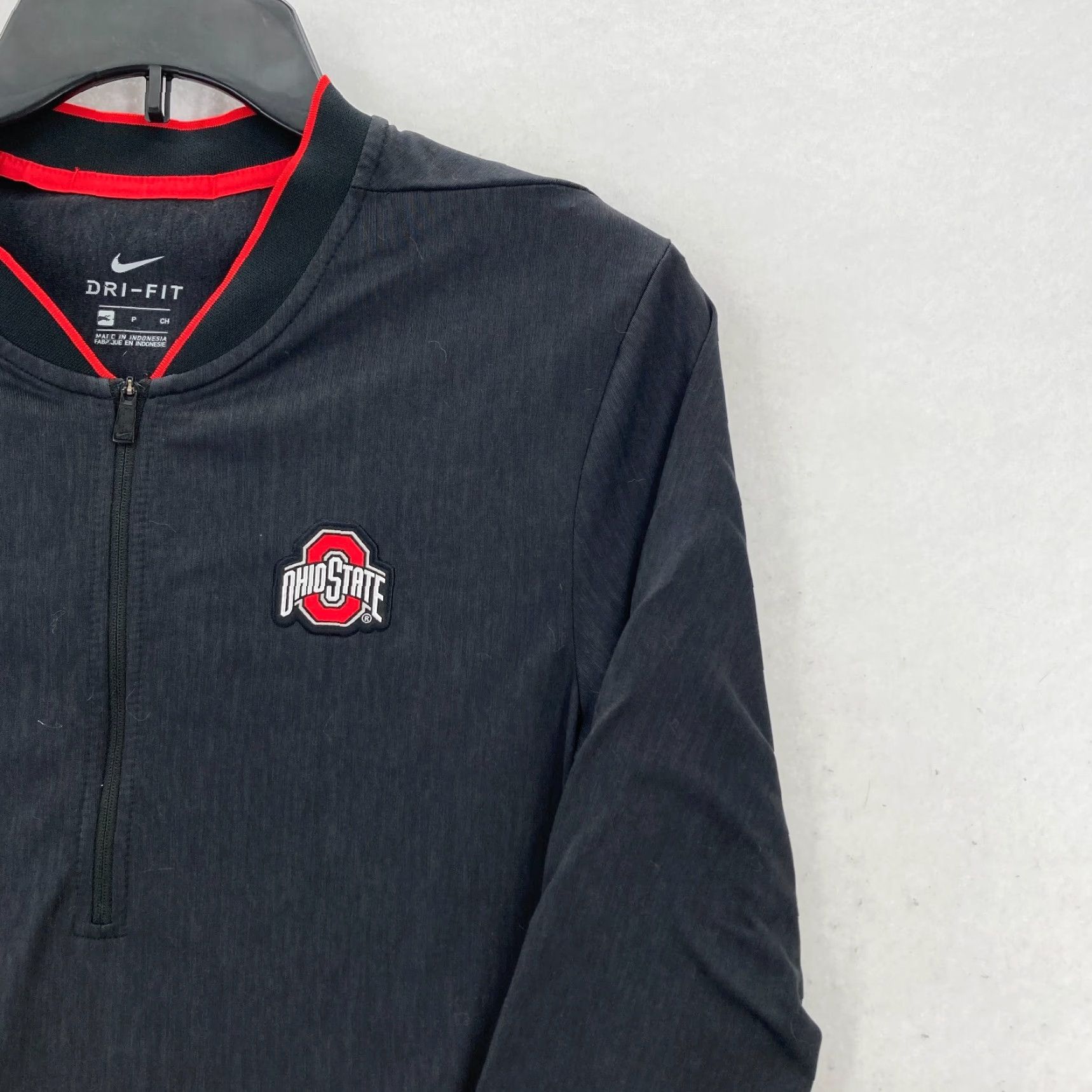 Nike Nike Ohio State Buckeyes 1/4 Zip Pullover Sweatshirt Mens Small Gray Dri-Fit Size US S / EU 44-46 / 1 - 2 Thumbnail