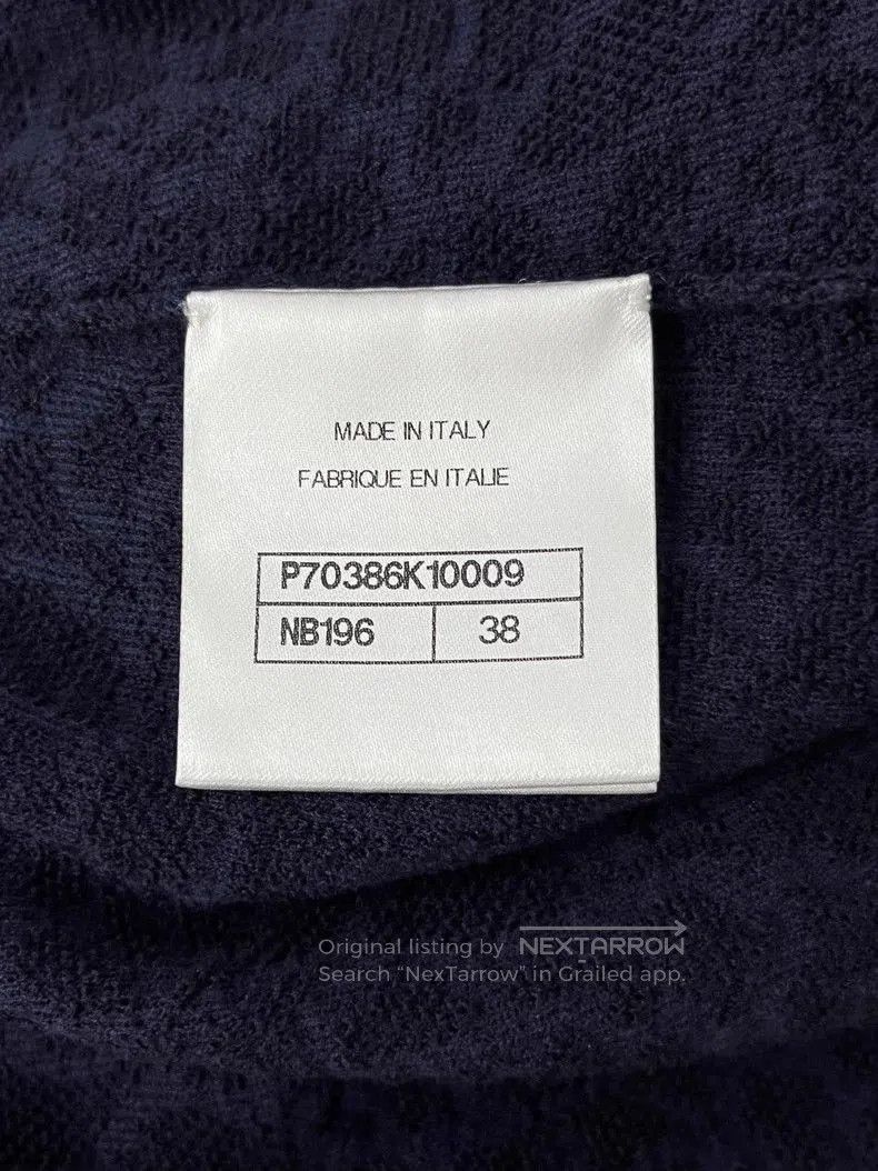 Chanel Chanel Blue Camellia Embossed Skirt. Size US 38 / EU 54 - 5 Thumbnail
