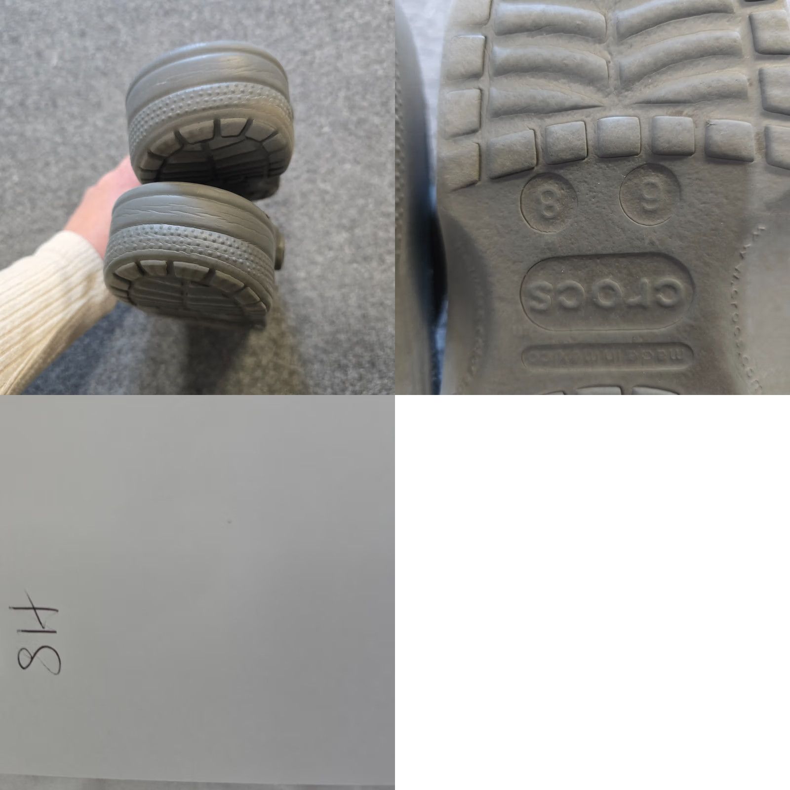 Crocs Crocs Men Casual Clog Size 8 Gray Comfort Slip On Unisex Croslite Heel Strap Jibbit Pattern Solid Shoes Size US 8 / EU 41 - 8 Thumbnail
