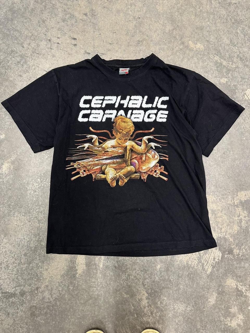 Band Tees Vintage 2003 Cephalic Carnage Grind Band Tour Shirt Size L Size US L / EU 52-54 / 3 - 1 Thumbnail