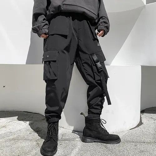 Jean Black Tactical Cargo Pants Size US 32 / EU 48 - 3 Thumbnail