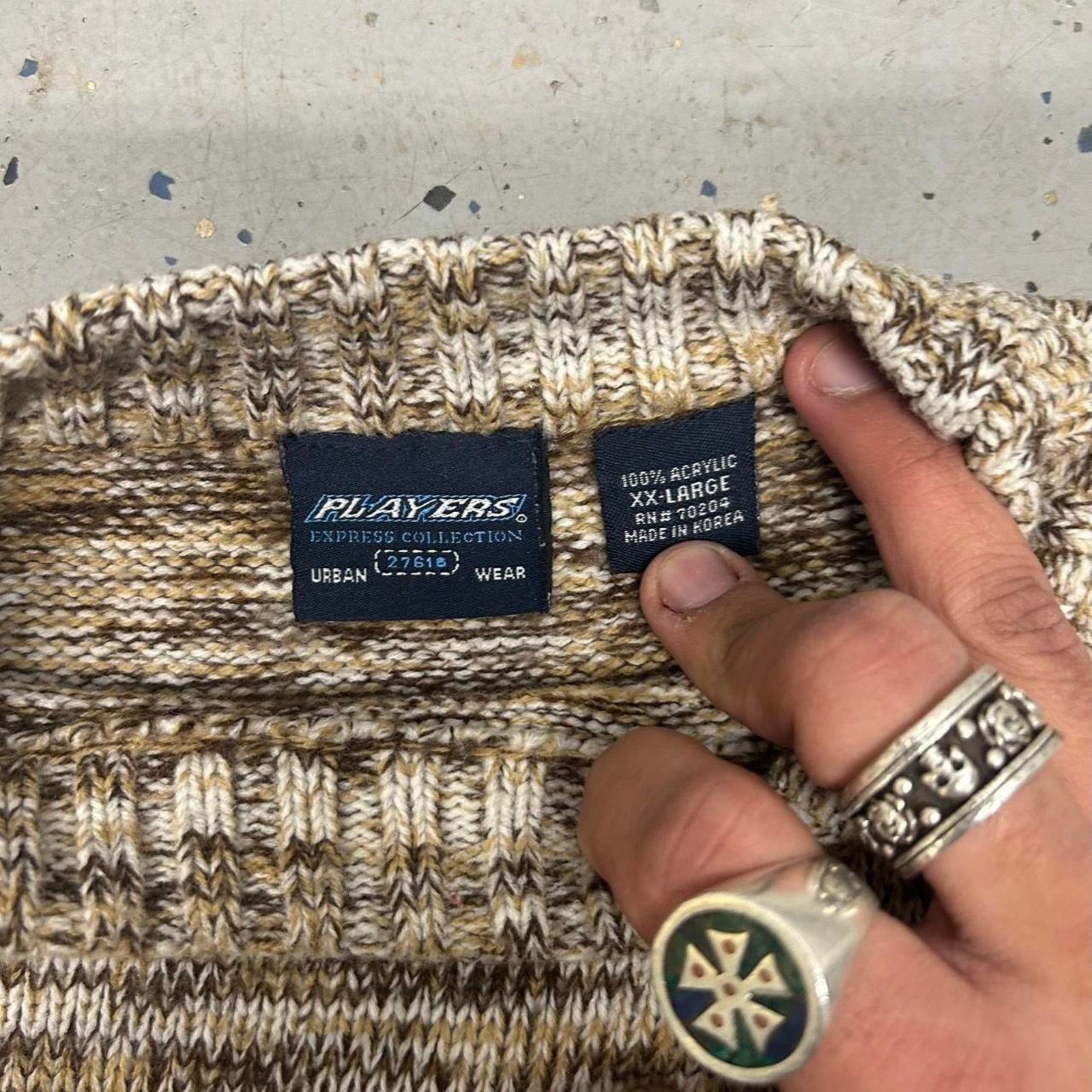 Other Y2K Players Brown and cream vintage sweater Size XXL / US 16-18 / IT 52-54 - 3 Thumbnail