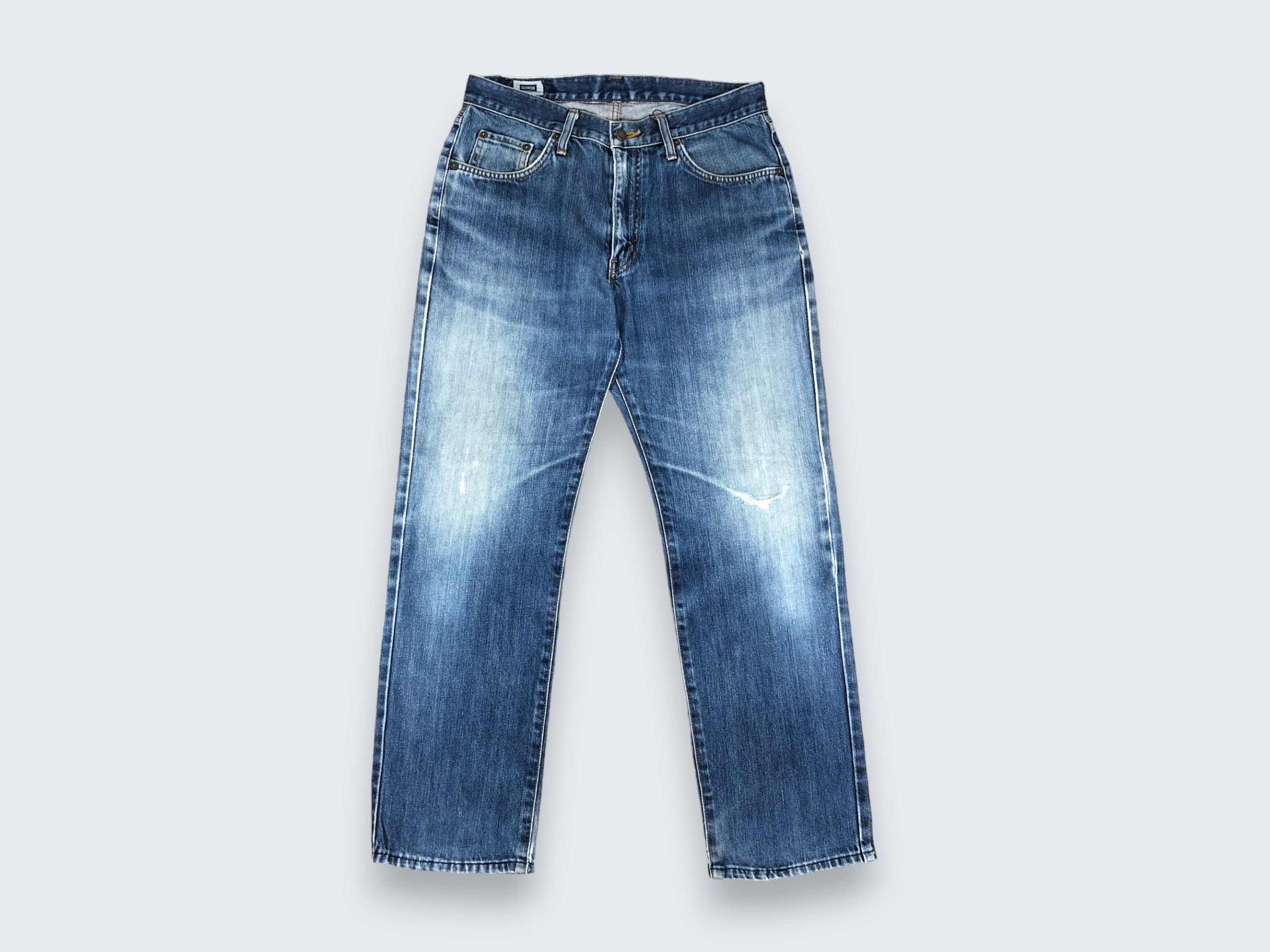 Edwin × Vintage Vintage Edwin 403 Jeans Light Blue Wash Denim 32 x 29 Size US 32 / EU 48 - 1 Thumbnail