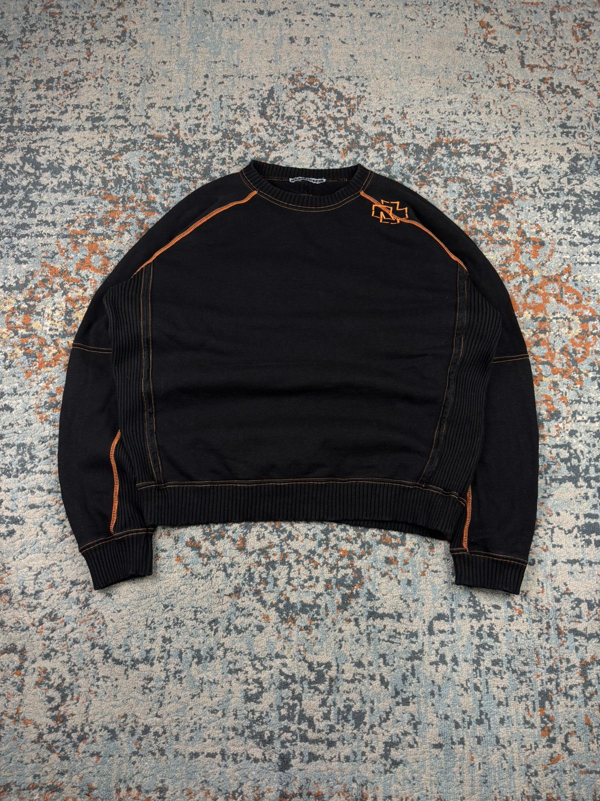 Vintage Vintage 90s Rammstein embroidered logo sweatshirt crewneck Size US XL / EU 56 / 4 - 1 Thumbnail