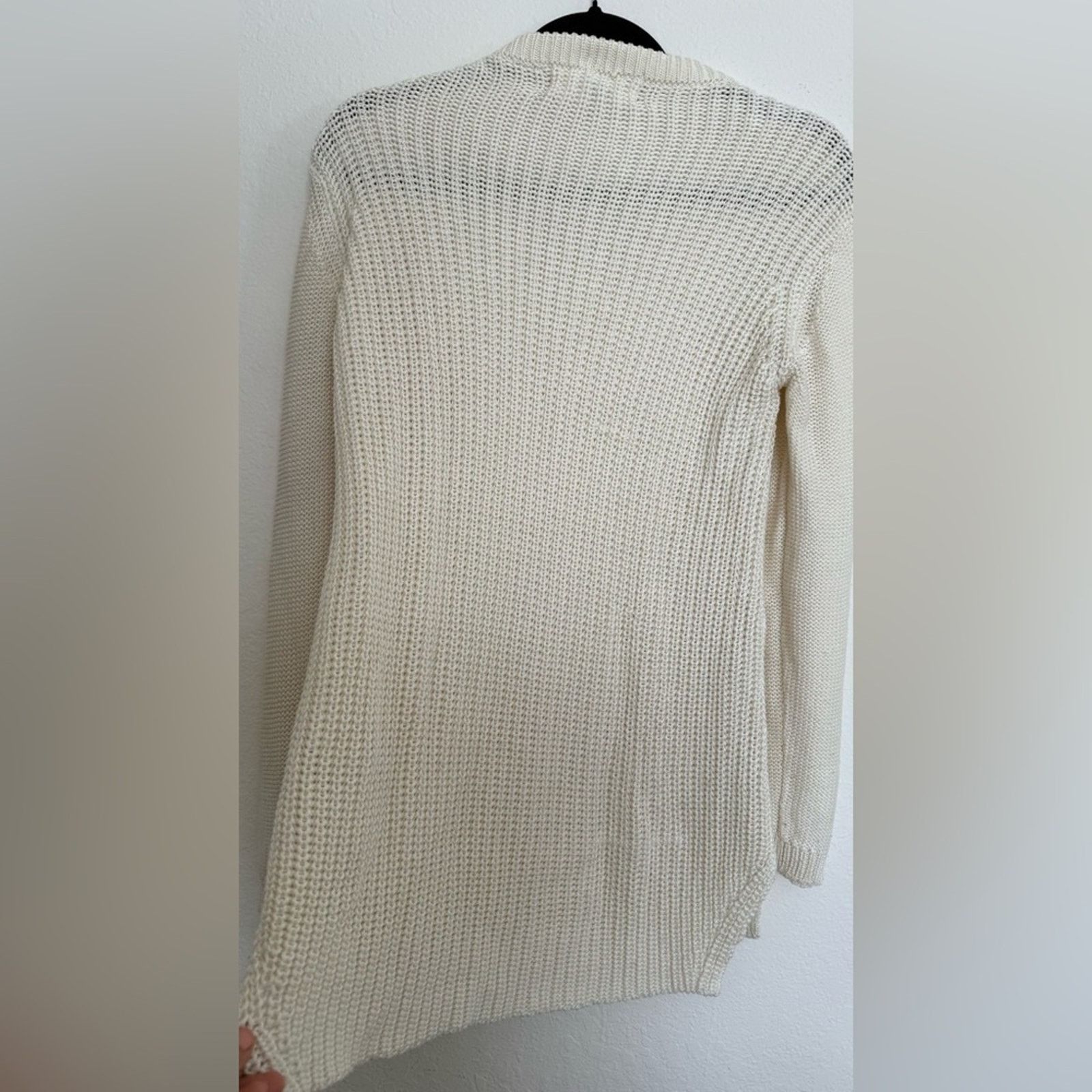 Zara Zara Women's Ivory Knit Sweater Size S / US 4 / IT 40 - 6 Thumbnail