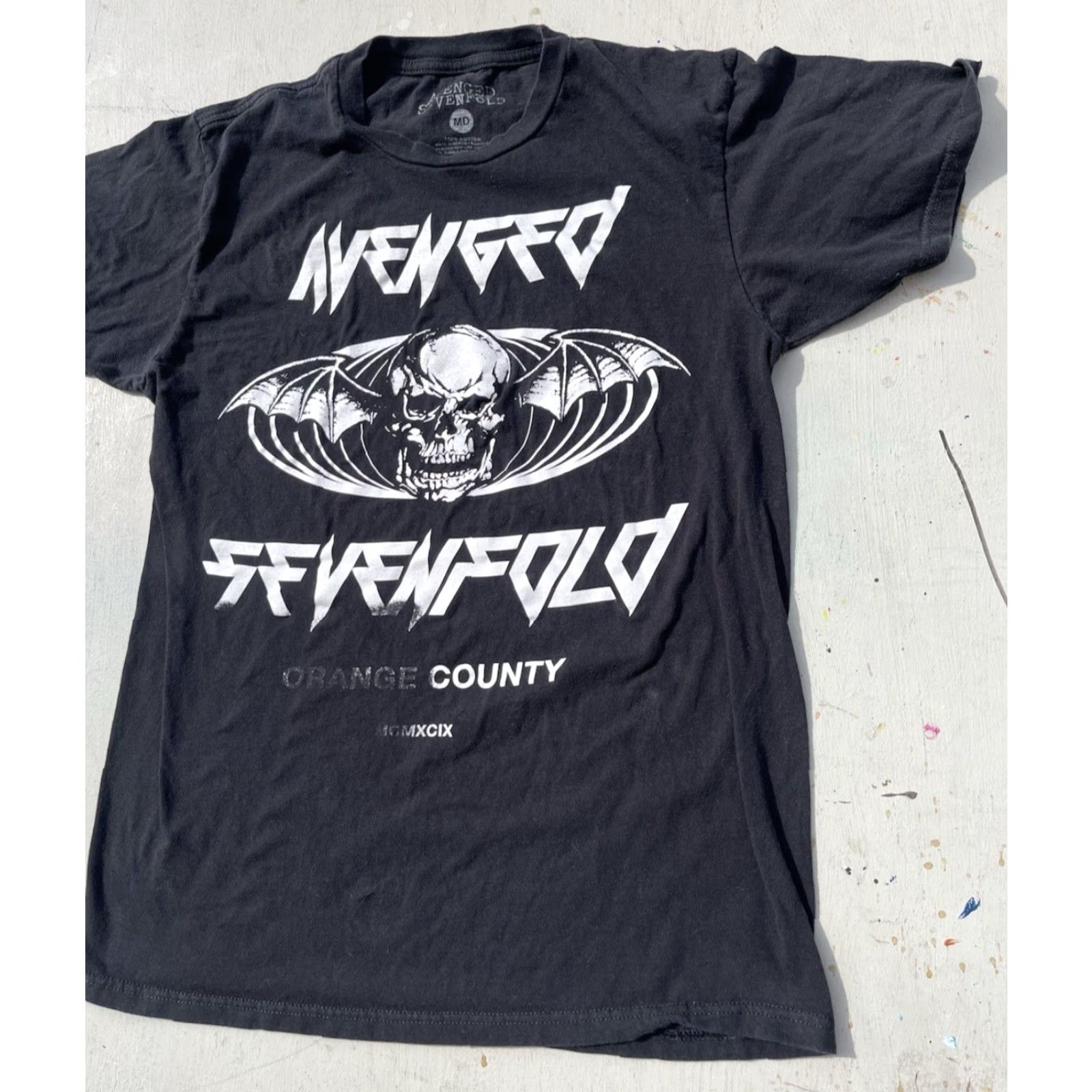 Logo 7 Avenged Sevenfold T-Shirt Black OC Logo M Spell-Out Emo Rock Y2K A7X Metal Mens Shirt Short Sleeve 2020s Cotton Knit Holiday? Size US M / EU 48-50 / 2 - 5 Thumbnail