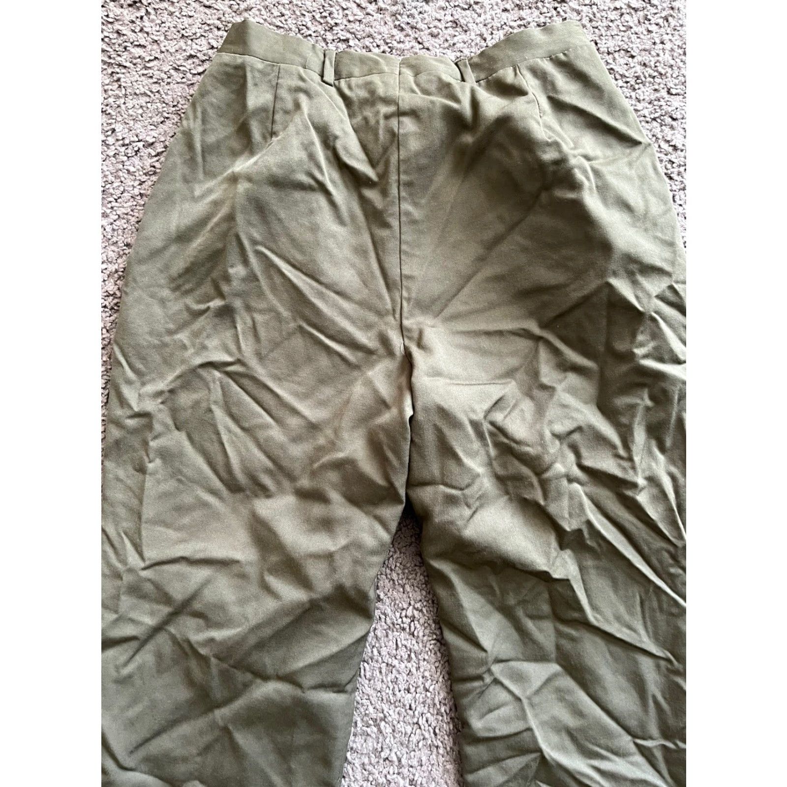 Brooks Brothers VTG Brooks Brothers Women's Pant Career Pant High Rise Wide Leg Wool 6 Brown 30.5 Inseam Women Size 6 Regular Dry Clean Only 80s Theme Dress Pants Size 28" / US 6 / IT 42 - 4 Thumbnail