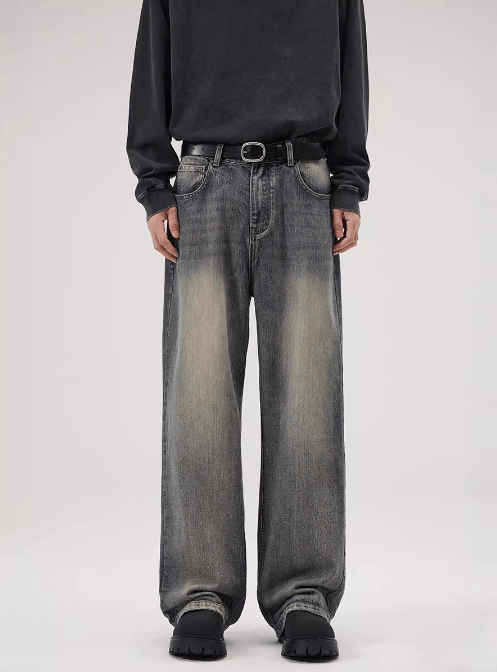 Japanese Brand × Jean Men's distressed straight baggy casual loose jeans Size US 32 / EU 48 - 1 Thumbnail