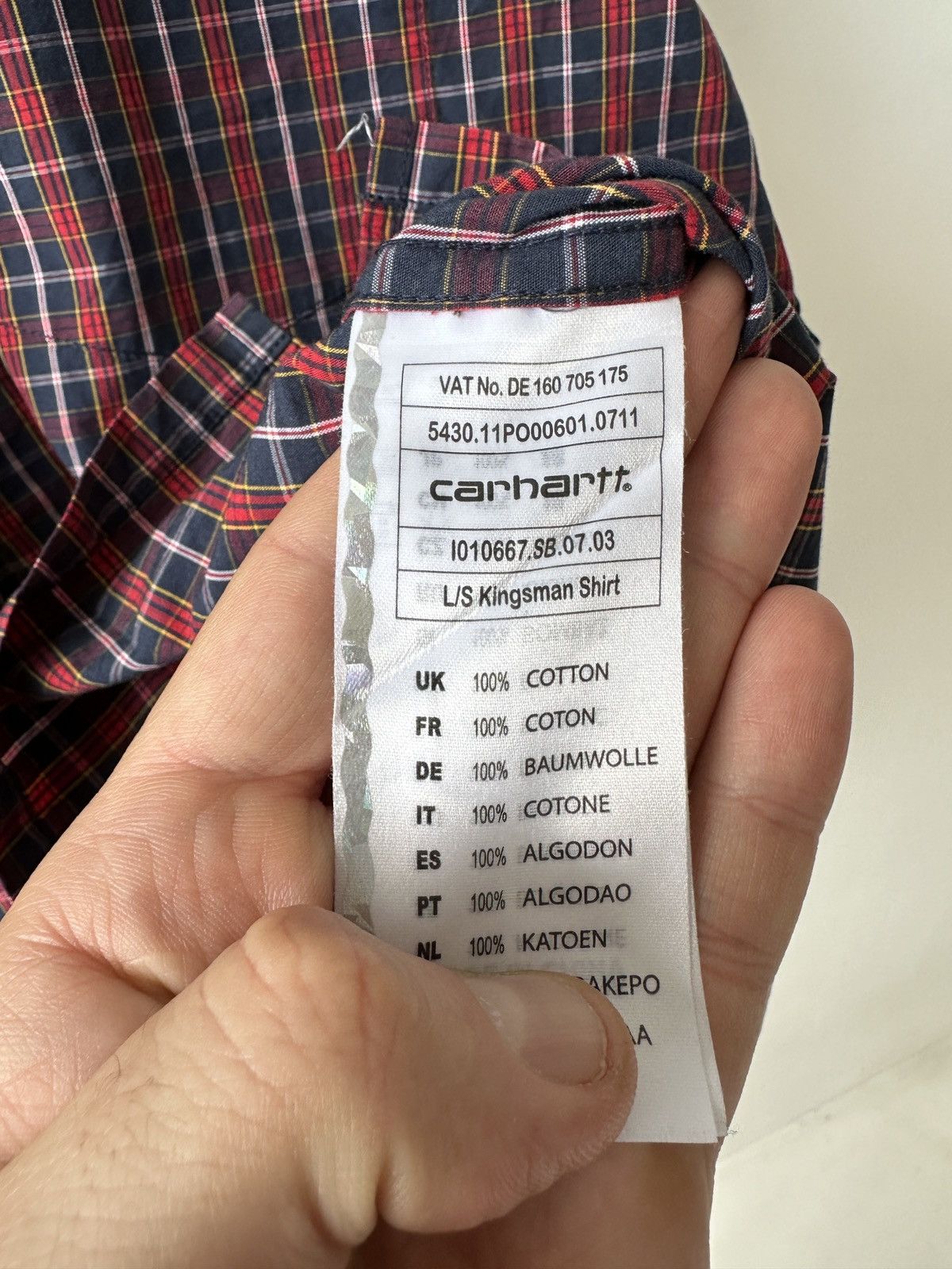 Carhartt Carhartt checkered shirt Size US L / EU 52-54 / 3 - 7 Thumbnail