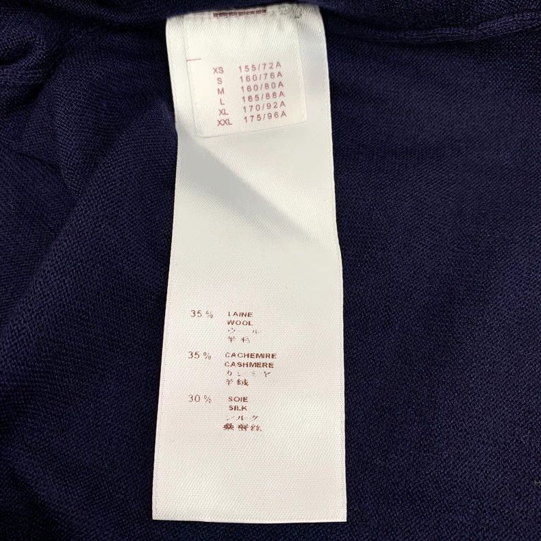 Louis Vuitton Louis Vuitton Navy Blue V-Neck Wool Long-Sleeve Sweater Size US XL / EU 56 / 4 - 6 Thumbnail