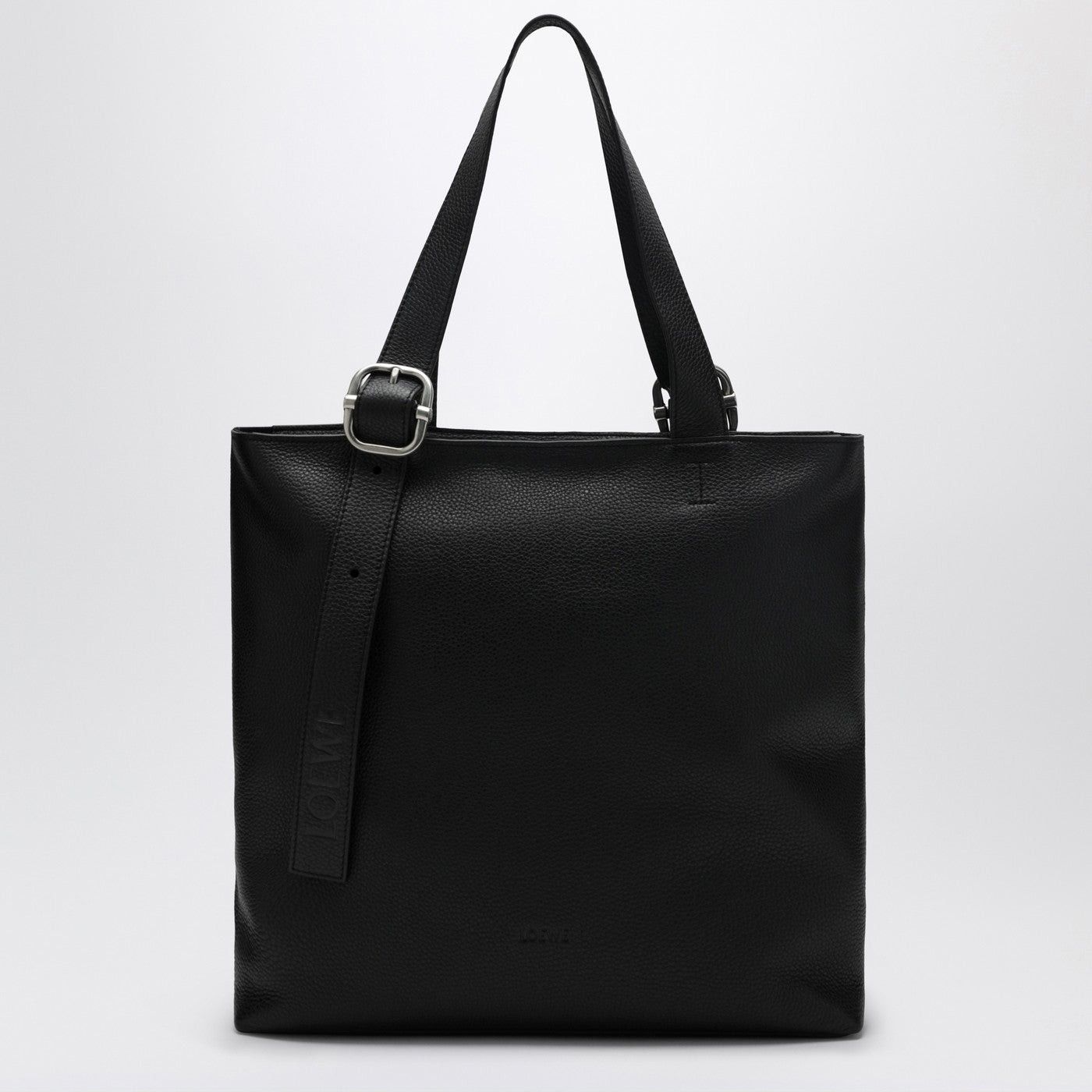 Loewe Loewe Loop Zip Tote Bag In Soft Black Leather Size ONE SIZE - 1 Thumbnail