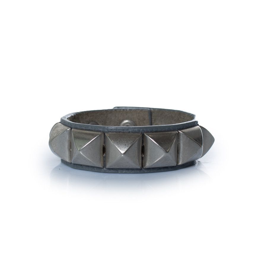 Undercover Under Cover, grey leather bracelet with studs Size ONE SIZE - 4 Thumbnail