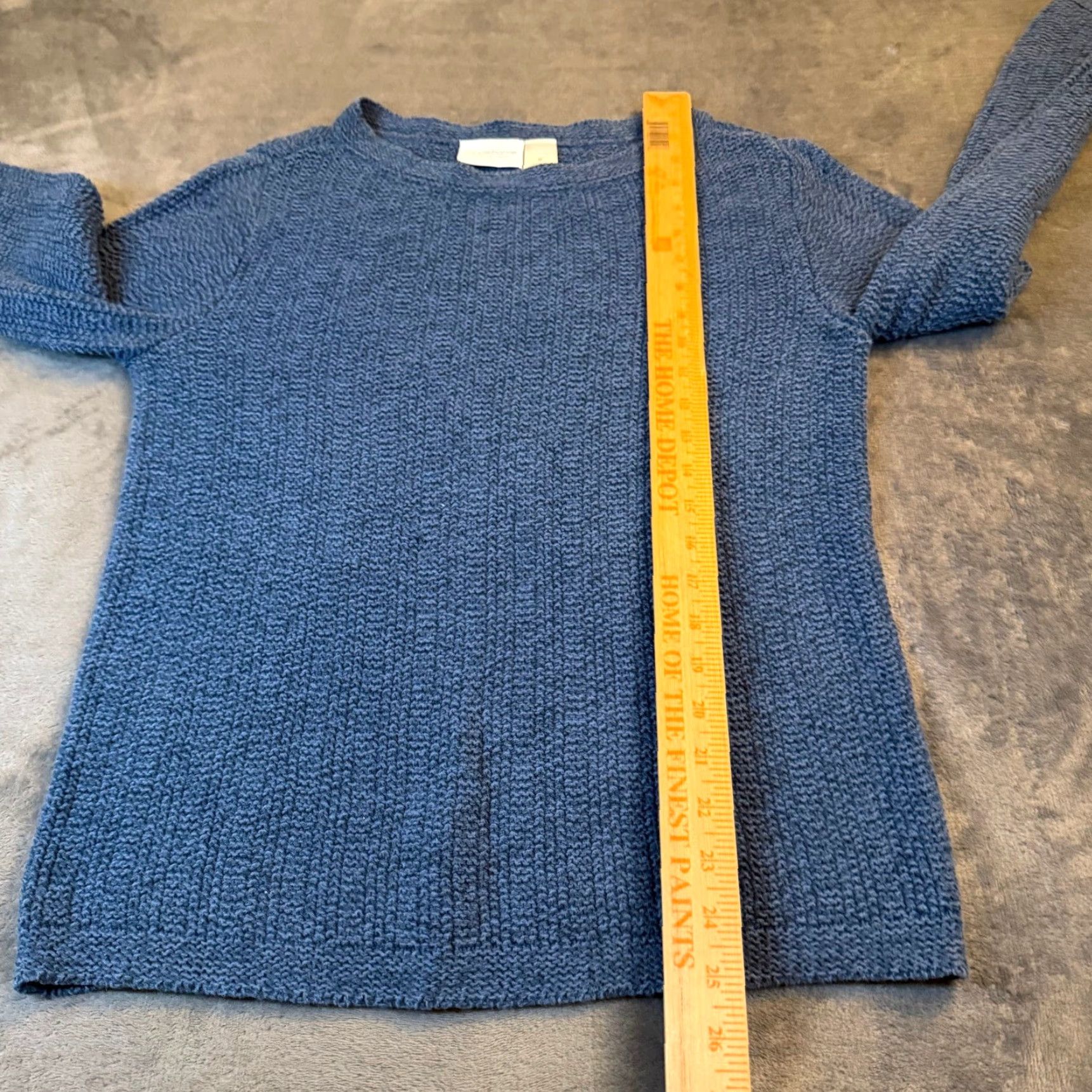 Liz Claiborne Liz Claiborne Lizwear Blue Textured Popcorn Knit Cotton Sweater Womens Medium Size M / US 6-8 / IT 42-44 - 5 Thumbnail