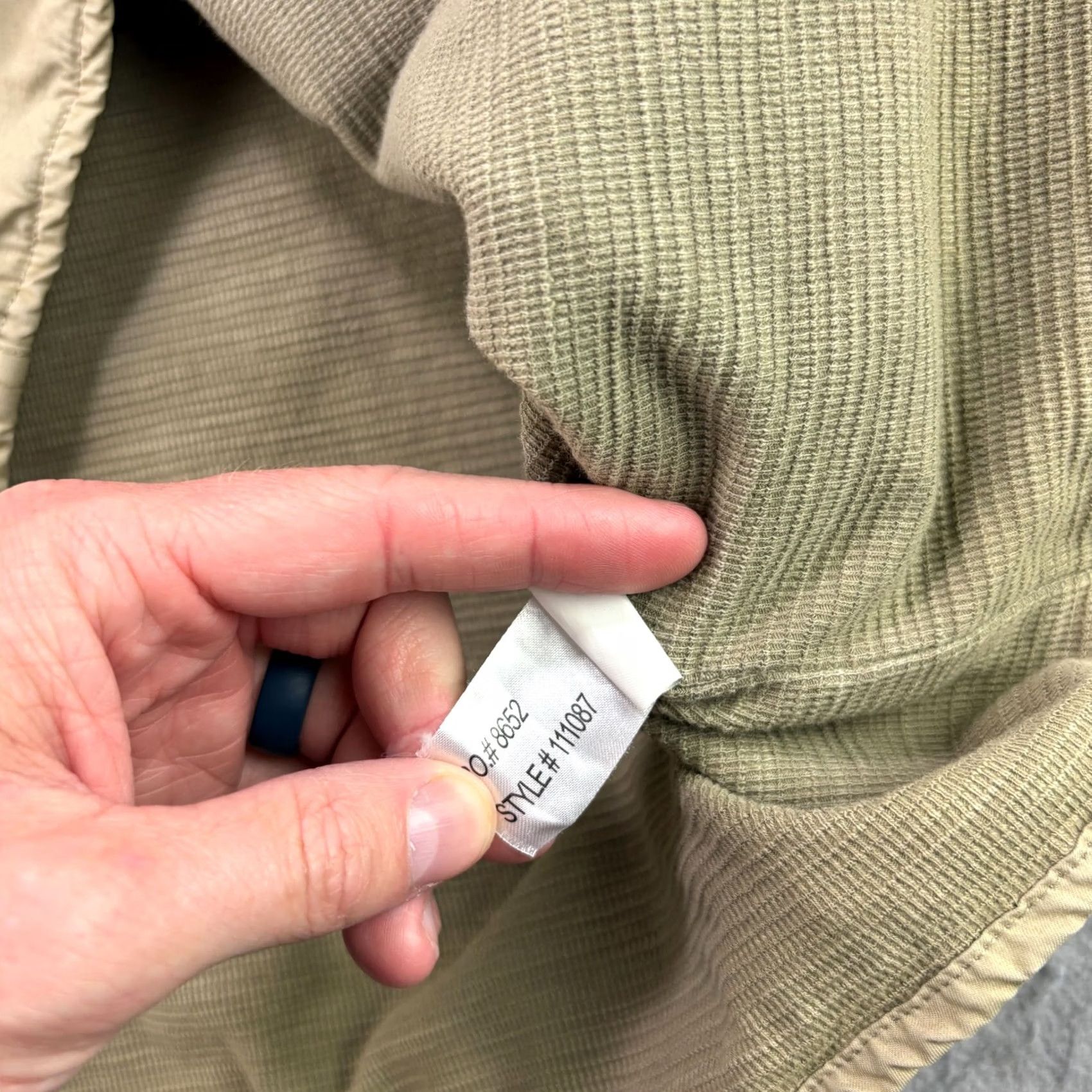 Carbon Carbon Jacket Mens XL Beige Full Zip Pockets Bomber Coat Casual Jacket Size US XL / EU 56 / 4 - 7 Thumbnail