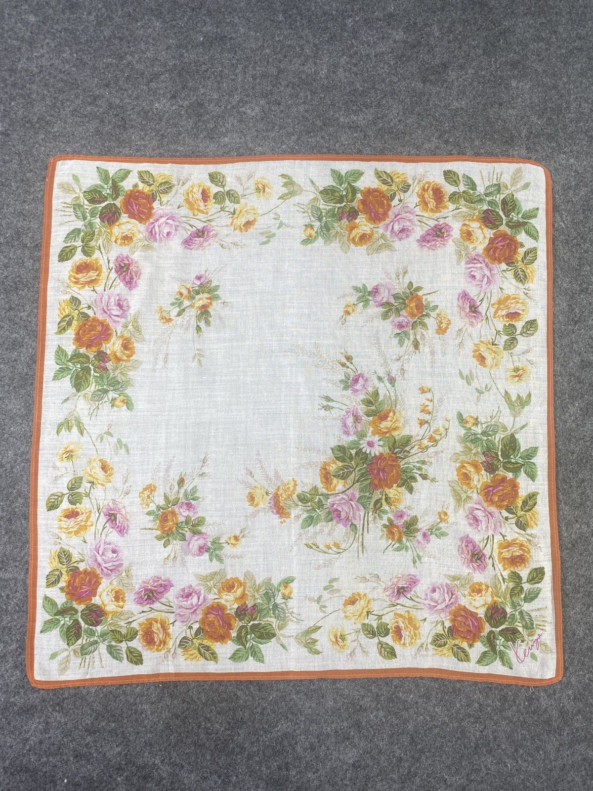 Kenzo × Vintage Kenzo Handkerchief / Bandana / Neckerchief / Headscarf-B038 Size ONE SIZE - 3 Thumbnail