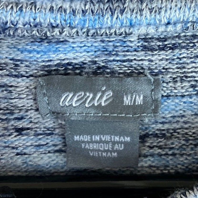 Vintage Aerie Womens Sweater Blue Marbled Drawstring Waist Long Sleeve Stretch Medium Size M / US 6-8 / IT 42-44 - 6 Thumbnail