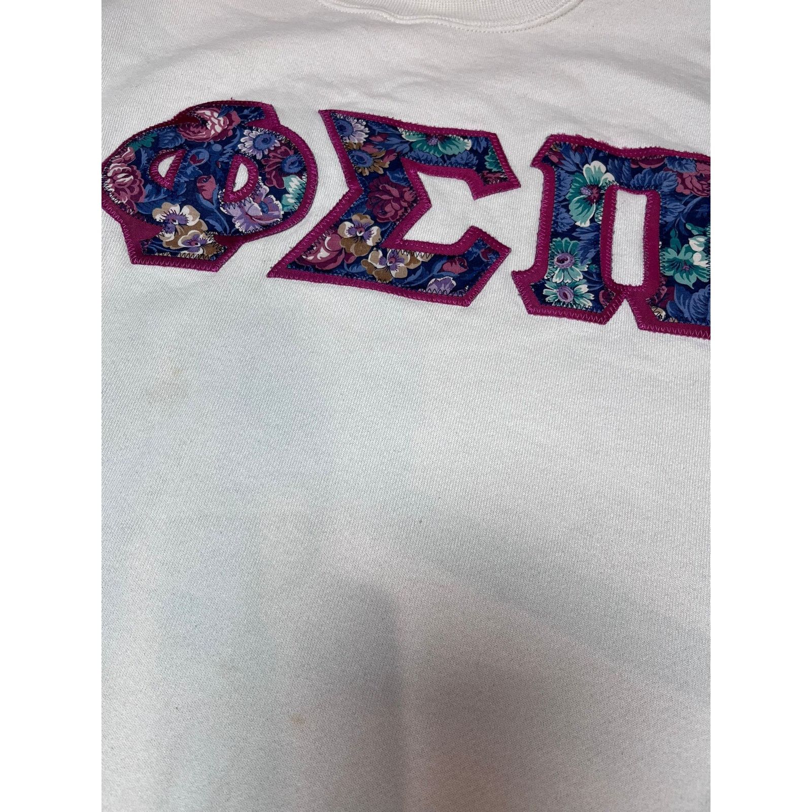 Jerzees 🌸 JERZEES ΦΣΠ Floral Greek Letter Sweatshirt – Size XL Size XL / US 12-14 / IT 48-50 - 3 Thumbnail