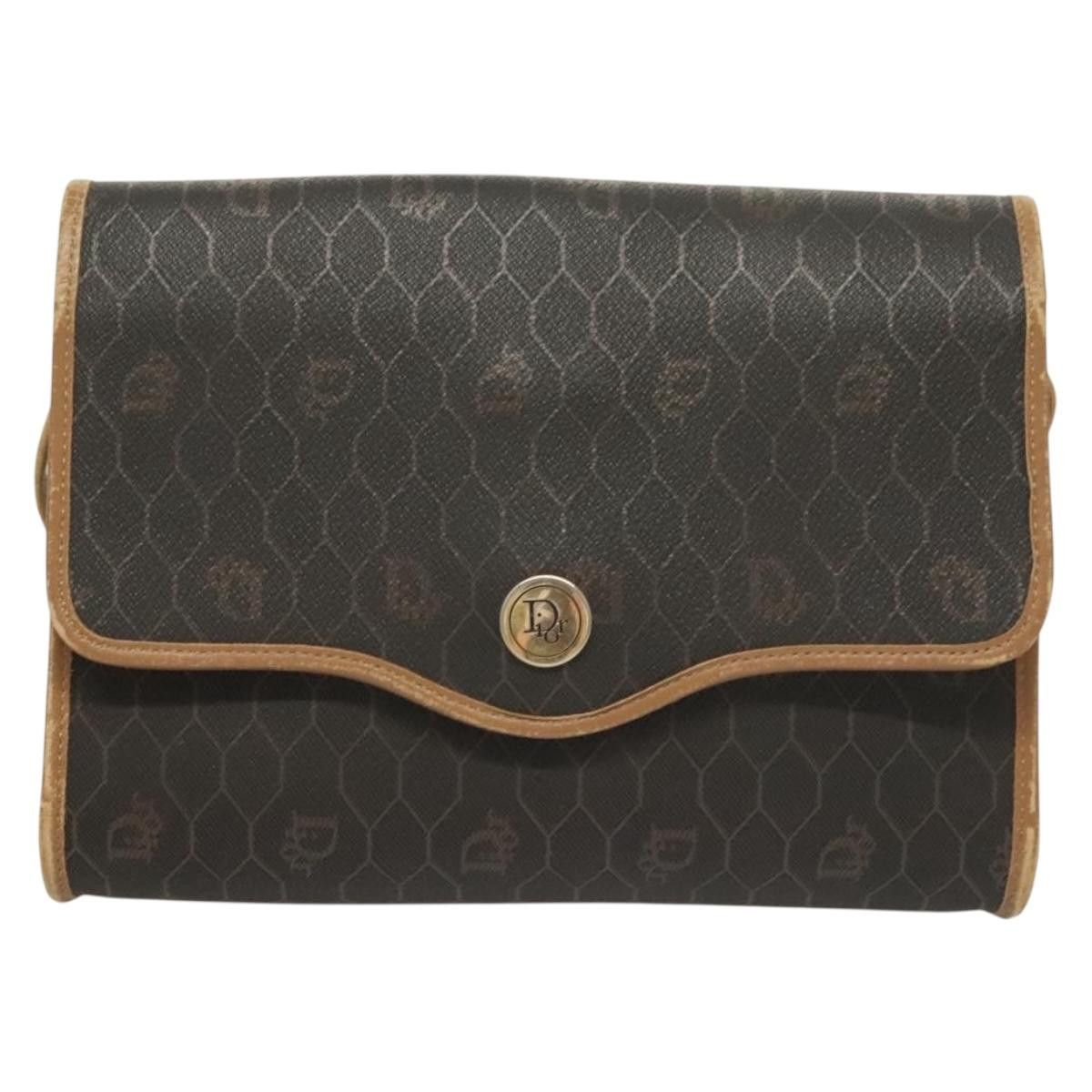 Dior DIOR Honeycomb Canvas Shoulder Bag Pvc Black Gold Size ONE SIZE - 2 Thumbnail