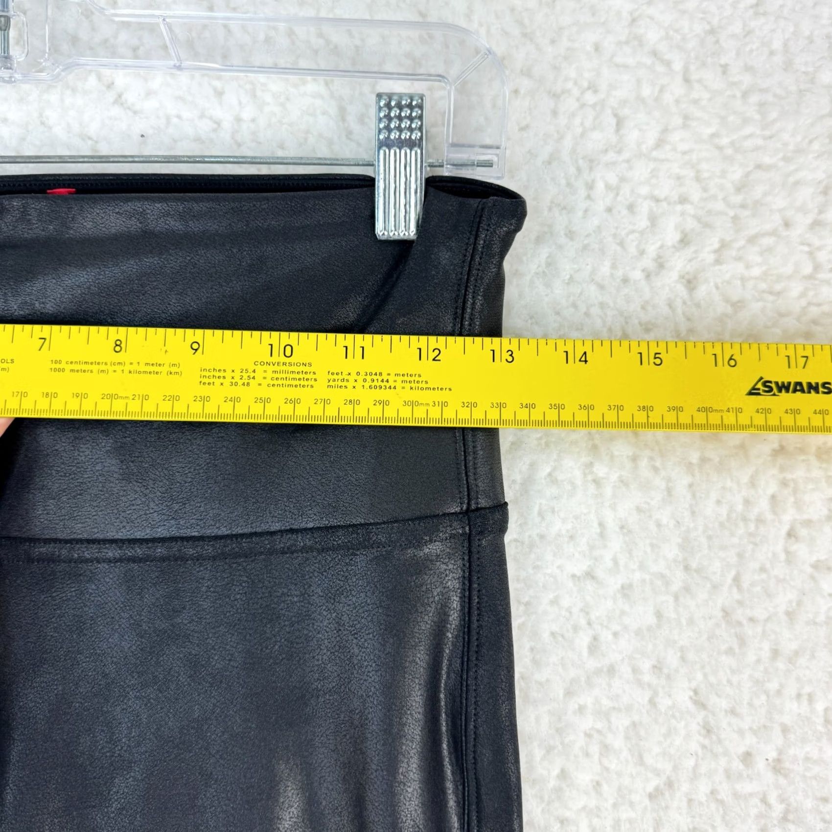 Spanx Spanx Leggings Women Large Petite Black Ankle Length Pull On Nylon Polyester Spandex Size 36" / US 14 / IT 50 - 6 Thumbnail