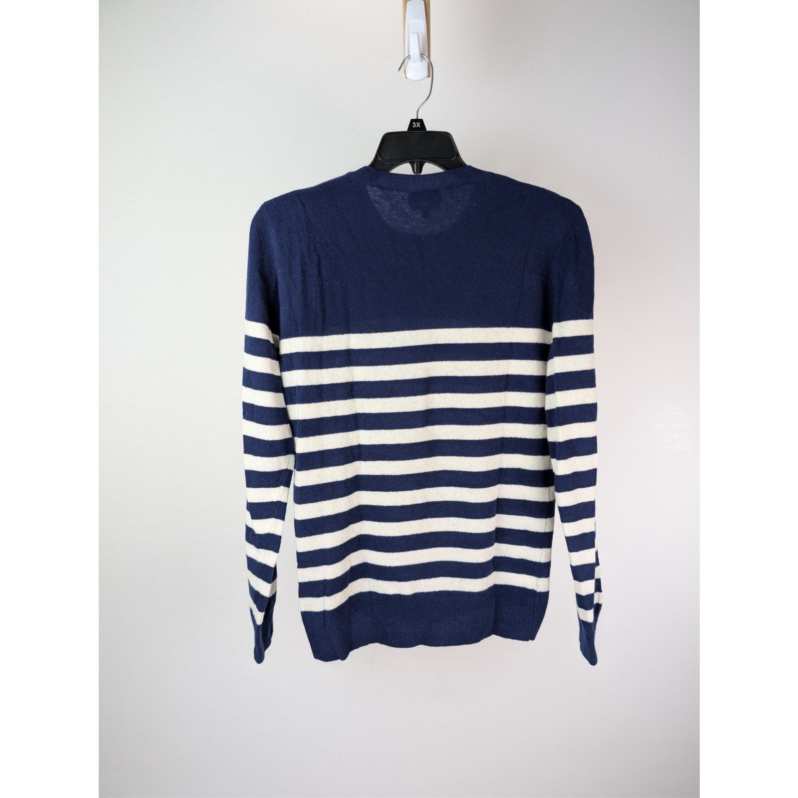 A.P.C. o1rshd1 CC20 Men's Ismael Striped Crew Knit sweater in Navy Size US M / EU 48-50 / 2 - 9 Thumbnail
