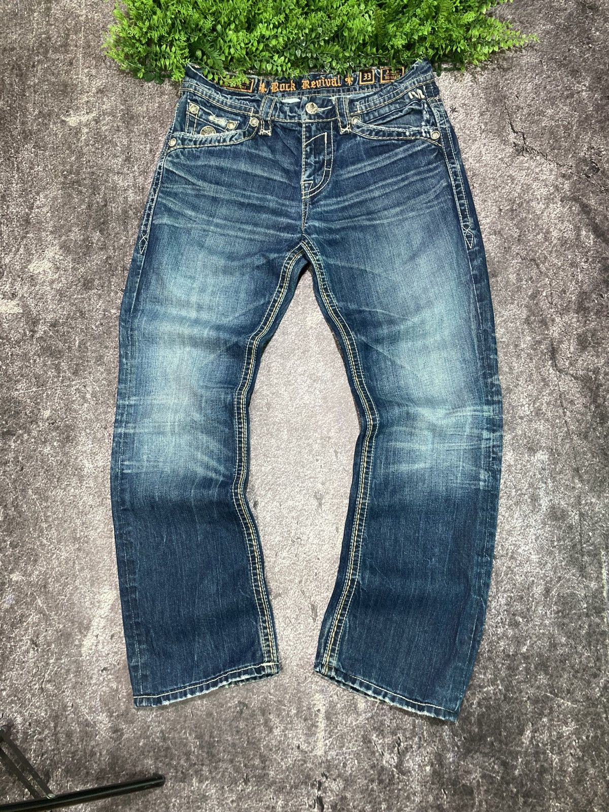 Rock Revival Vintage Rock Revival Andre Straight Y2K Denim Jeans Size US 33 - 7 Thumbnail