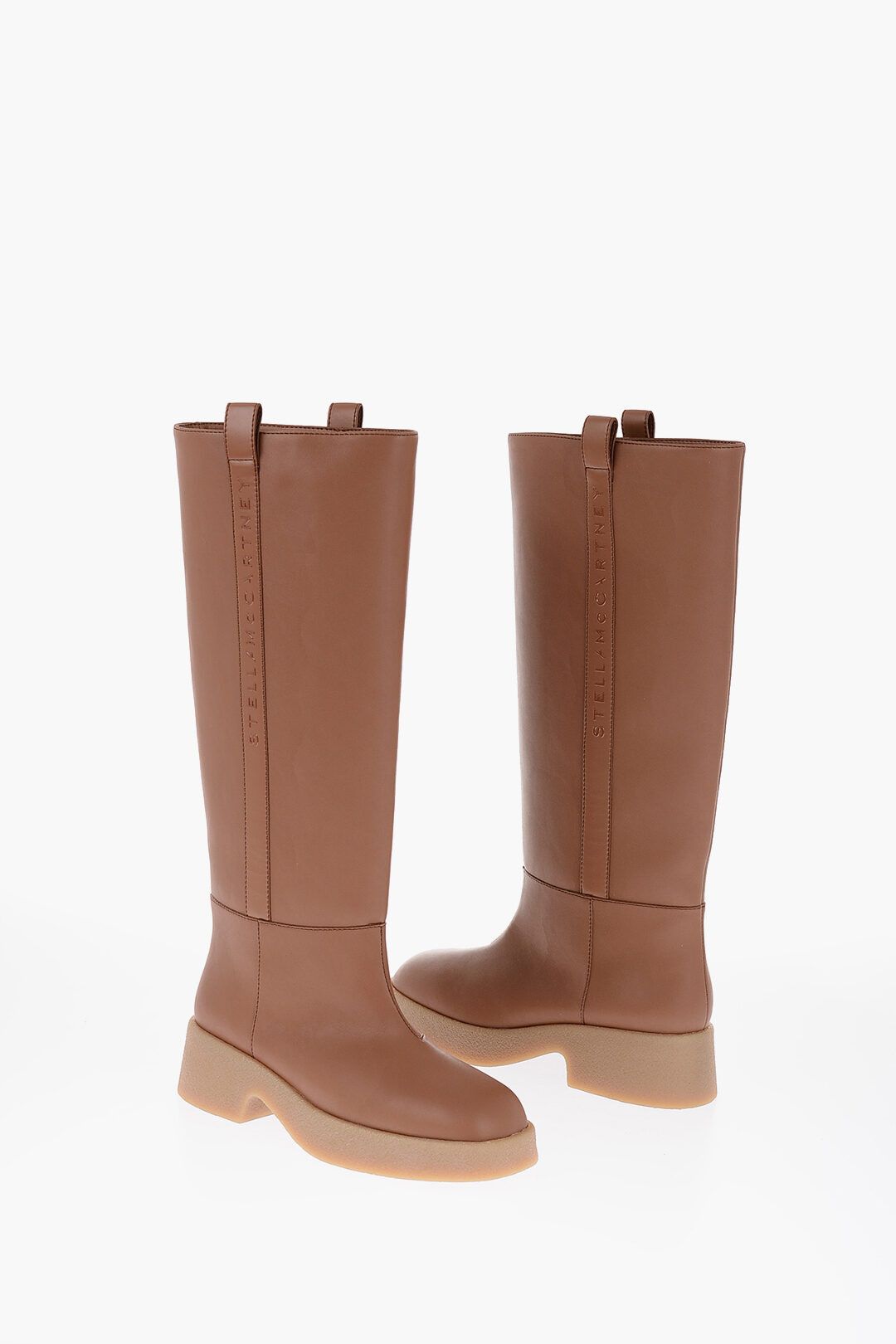 Stella McCartney og1mm0824 Rubber Sole Skyla Cuir Boots in Brown Size US 6 / IT 36 - 2 Thumbnail