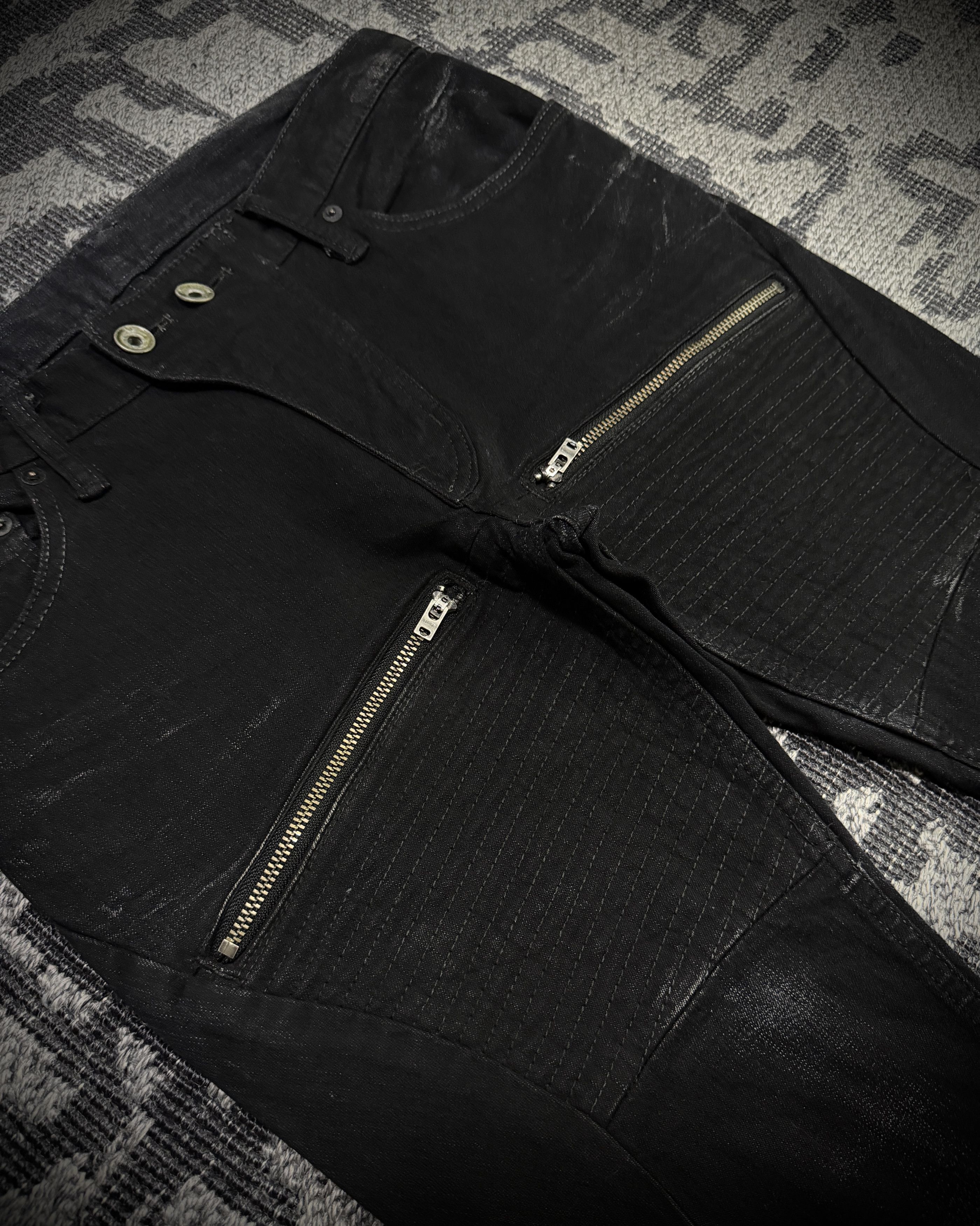 Le Grande Bleu (L.G.B.) LGB S-WOLF Zip Biker Slim Flare Denim Size US 32 / EU 48 - 6 Thumbnail