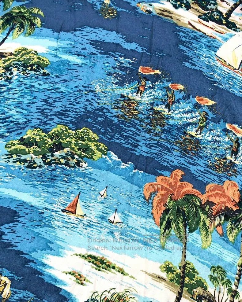 Kapital Kapital Red Wave Sailing Coconut Tree Hawaiian Medium Slee Size US XS / EU 42 / 0 - 2 Thumbnail