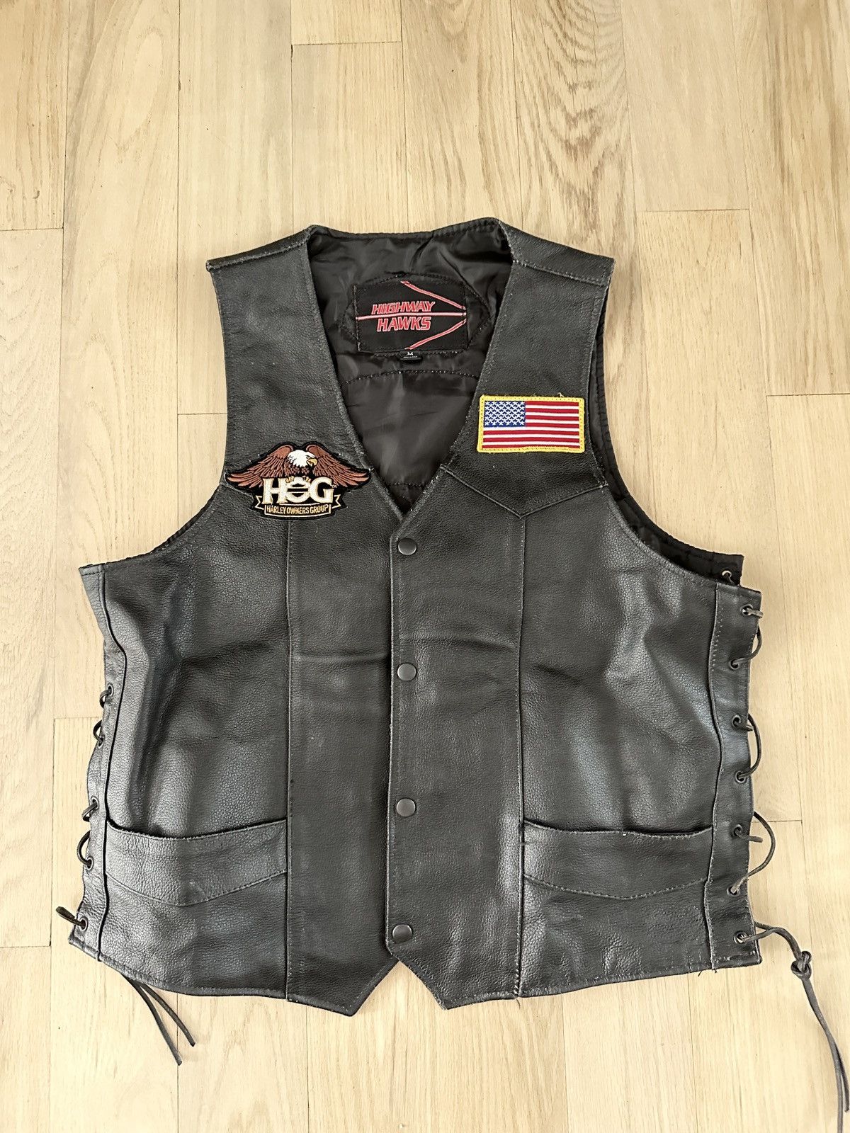 Harley Davidson × Vintage 1 of 1 Harley-Davidson HOG Leather Vest Size US M / EU 48-50 / 2 - 2 Thumbnail