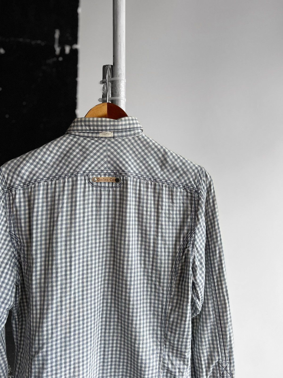 Designer × Diesel Diesel Mens Flannel Long Sleeve Button Shirt Checked Pattern Size US S / EU 44-46 / 1 - 4 Thumbnail