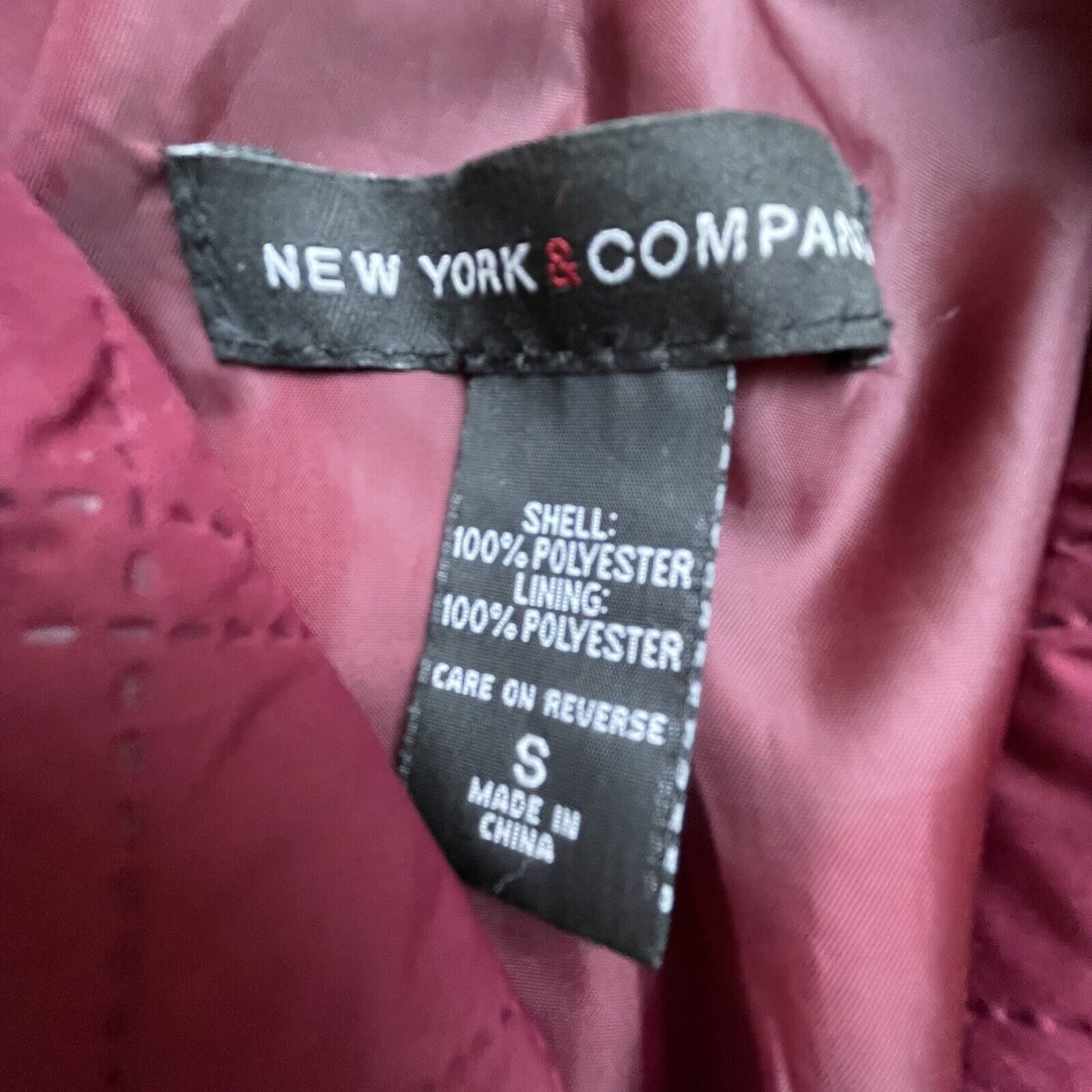 Other New York & Company Jacket Women Small Maroon Quilted Grandma Size S / US 4 / IT 40 - 3 Thumbnail