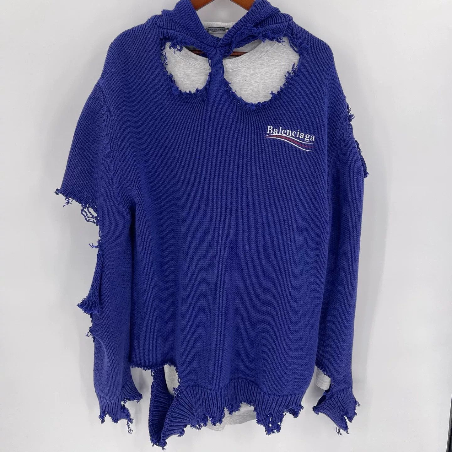 Balenciaga Balenciaga Distressed Coke Embroidered Sweatshirt Size US XS / EU 42 / 0 - 1 Thumbnail