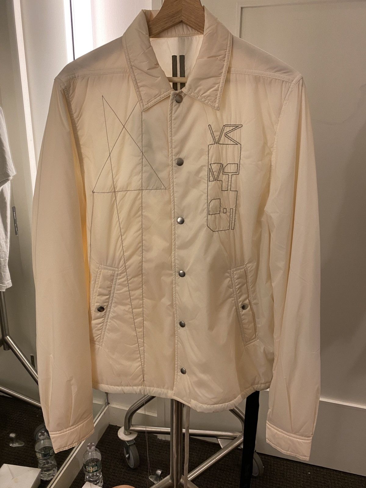 image of Rick Owens Drkshdw Snapfront Jacket L in Beige, Men's (Size XS)