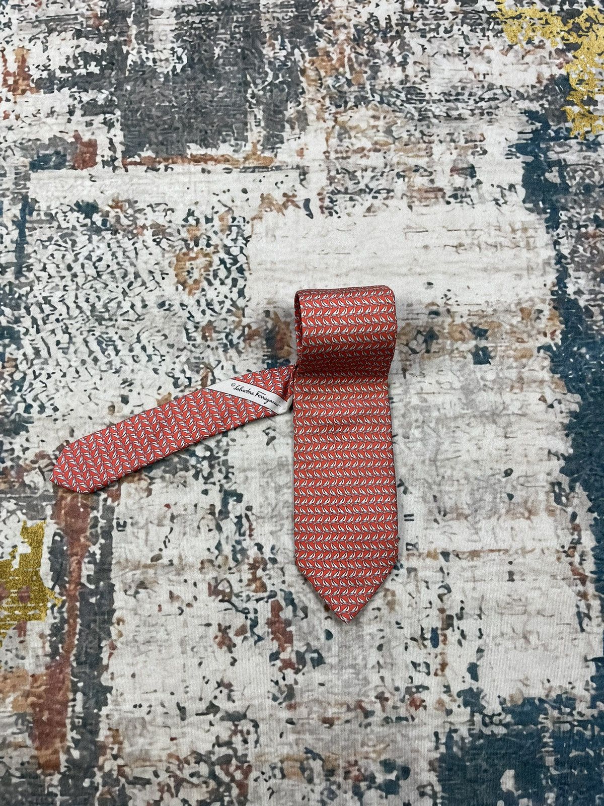 Salvatore Ferragamo VINTAGE SALVATORE FERRAGAMO SILK TIE Size ONE SIZE - 2 Thumbnail