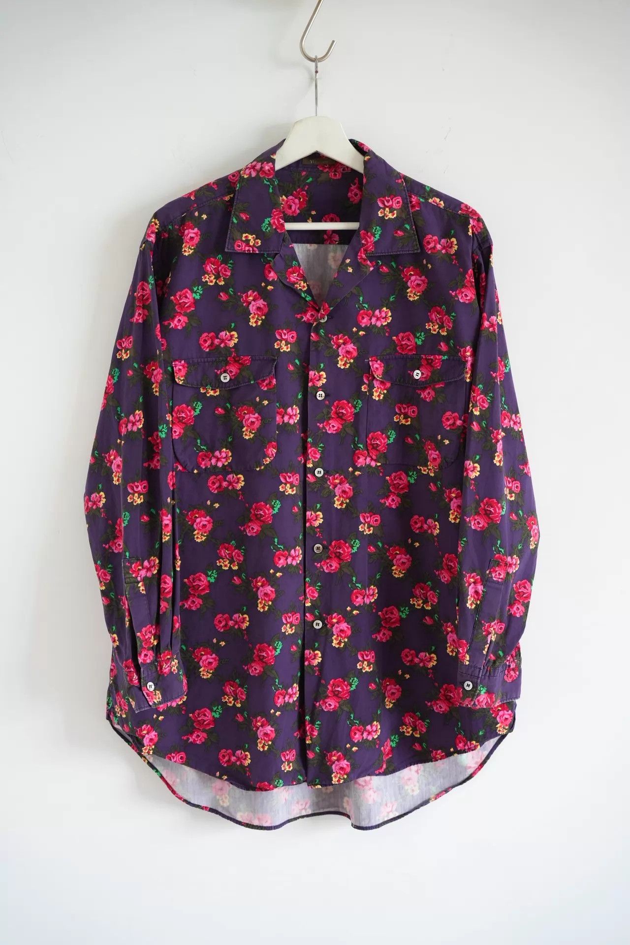 Yohji Yamamoto Yohji Yamamoto 90s Y's for men Rose Print Cotton Shirt OS Size US M / EU 48-50 / 2 - 1 Thumbnail