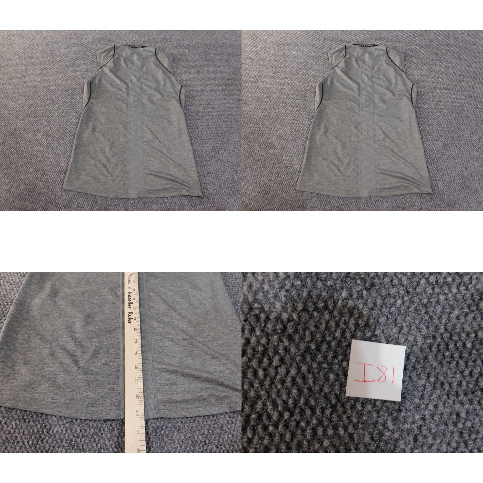 Nike Nike Pro Shirt Mens S Dri-Fit Gray Sleeveless Moisture Wicking Stretch Size US S / EU 44-46 / 1 - 8 Thumbnail