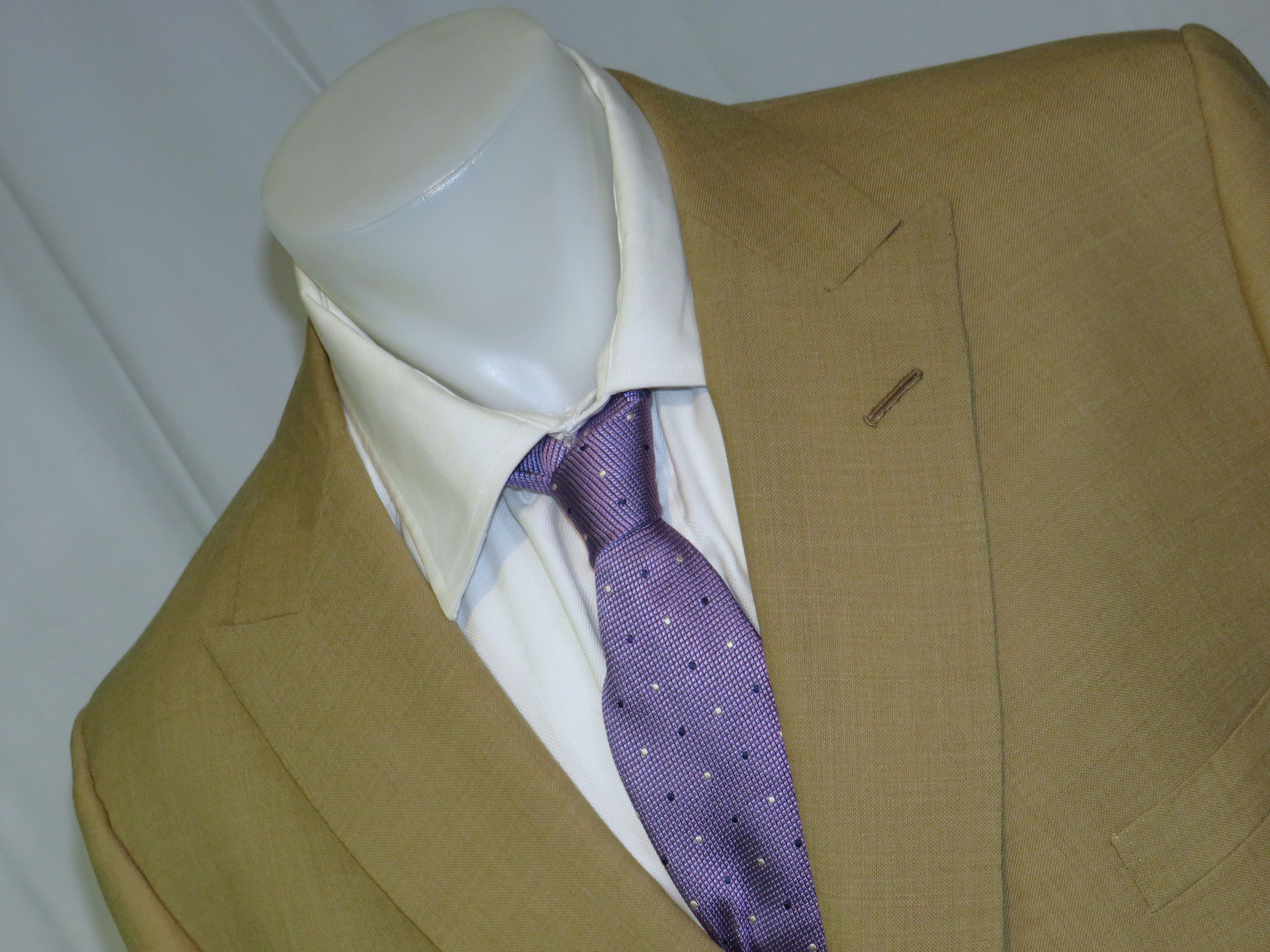 Henry Poole Bespoke Beige Hopsack Double Breasted Sport Coat 46R Size 46R - 5 Thumbnail