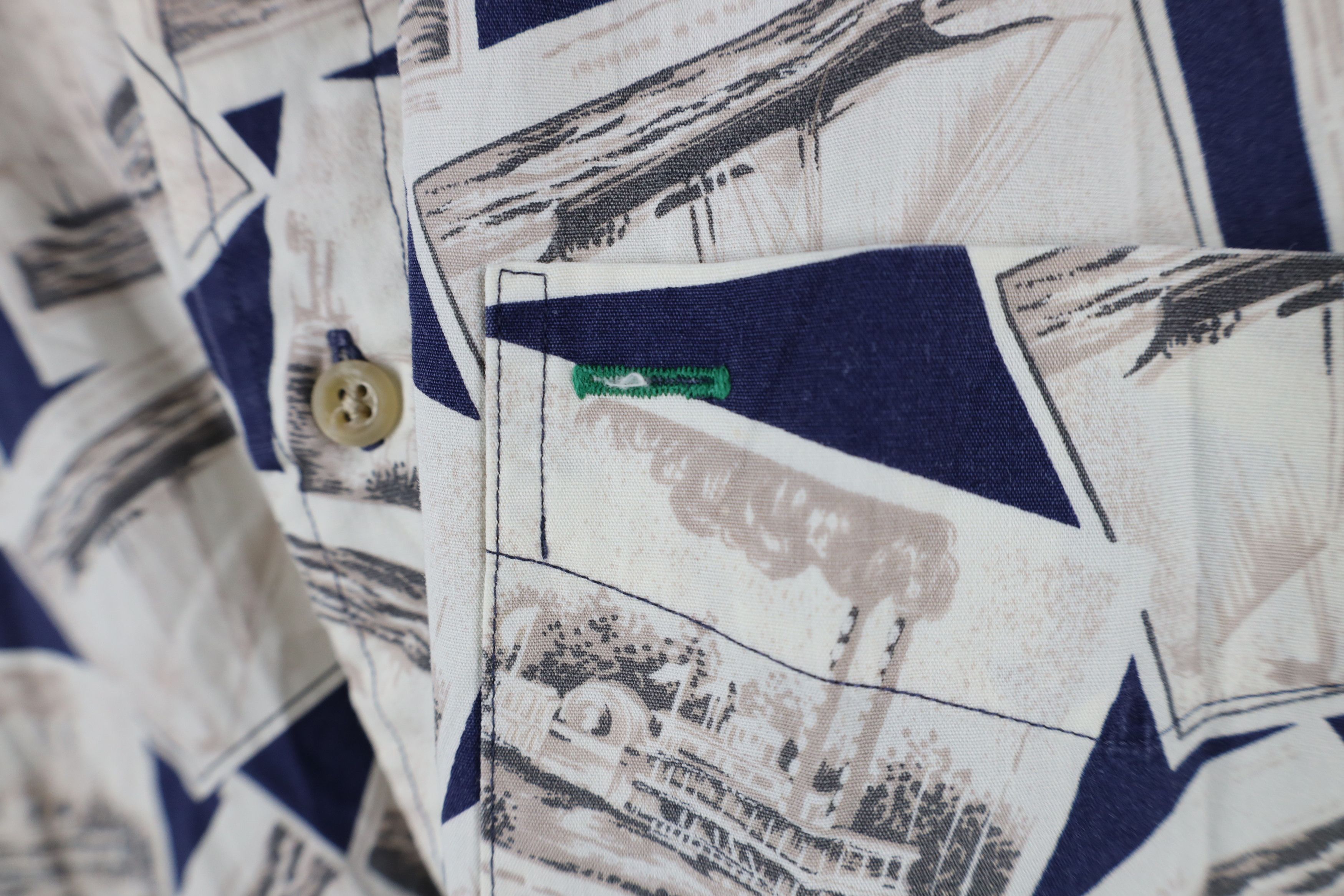 Tommy Hilfiger × Vintage Vintage 90s Tommy Hilfiger All Over Print Button Down Shirt Size US L / EU 52-54 / 3 - 6 Thumbnail