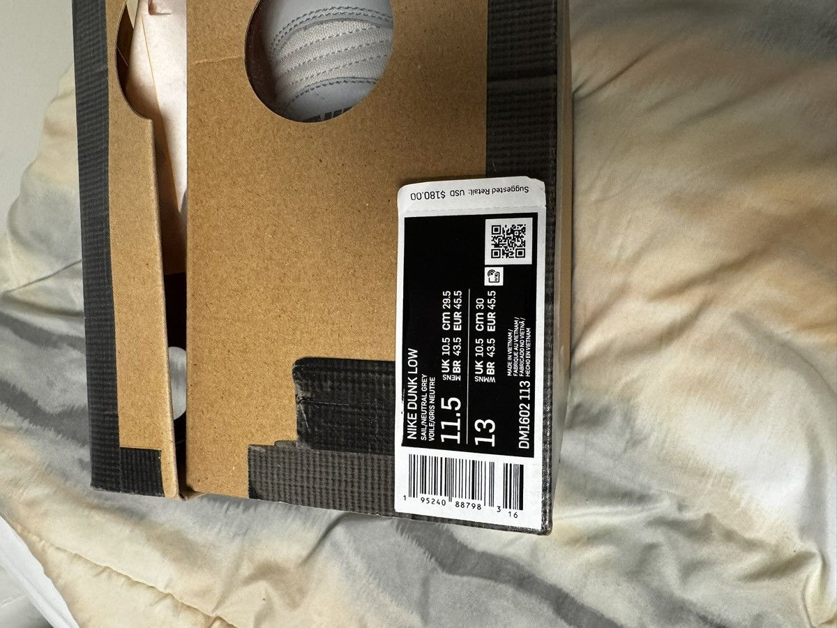 Nike × Off-White Nike Dunk Low Off-White Lot 5 Size US 11.5 / EU 44-45 - 11 Thumbnail