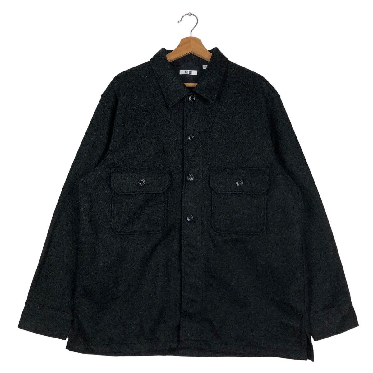 Japanese Brand 🔥Vintage Rich Black Wool Jacket Uniqlo Japan Issey Miyake Size US XL / EU 56 / 4 - 1 Thumbnail